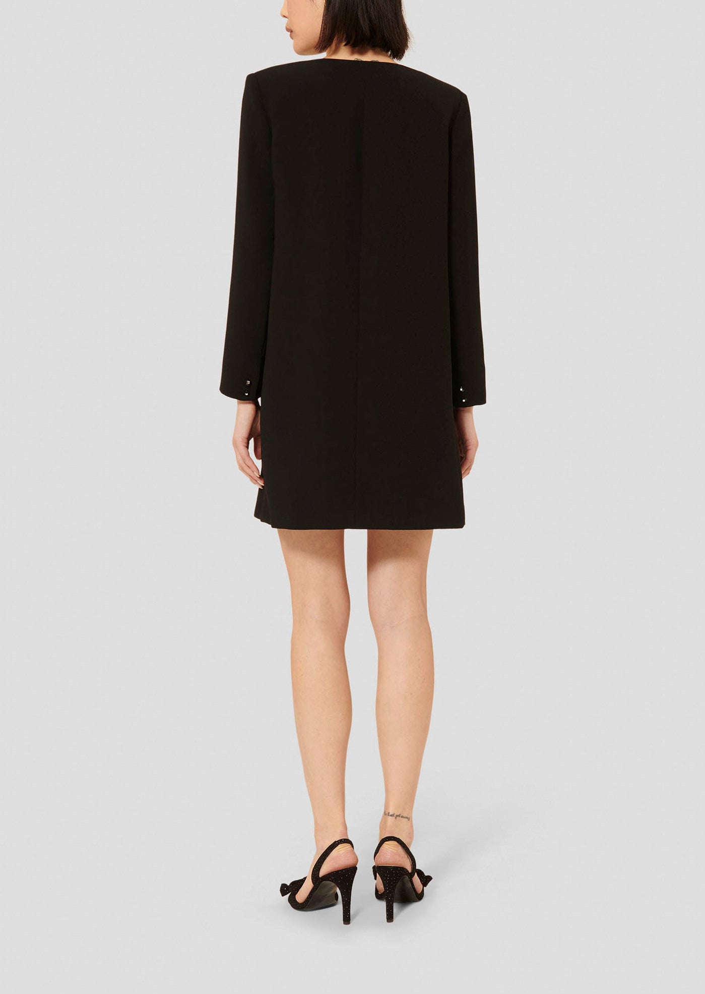 Robe noire en crêpe Rhonda Faume - seconde main