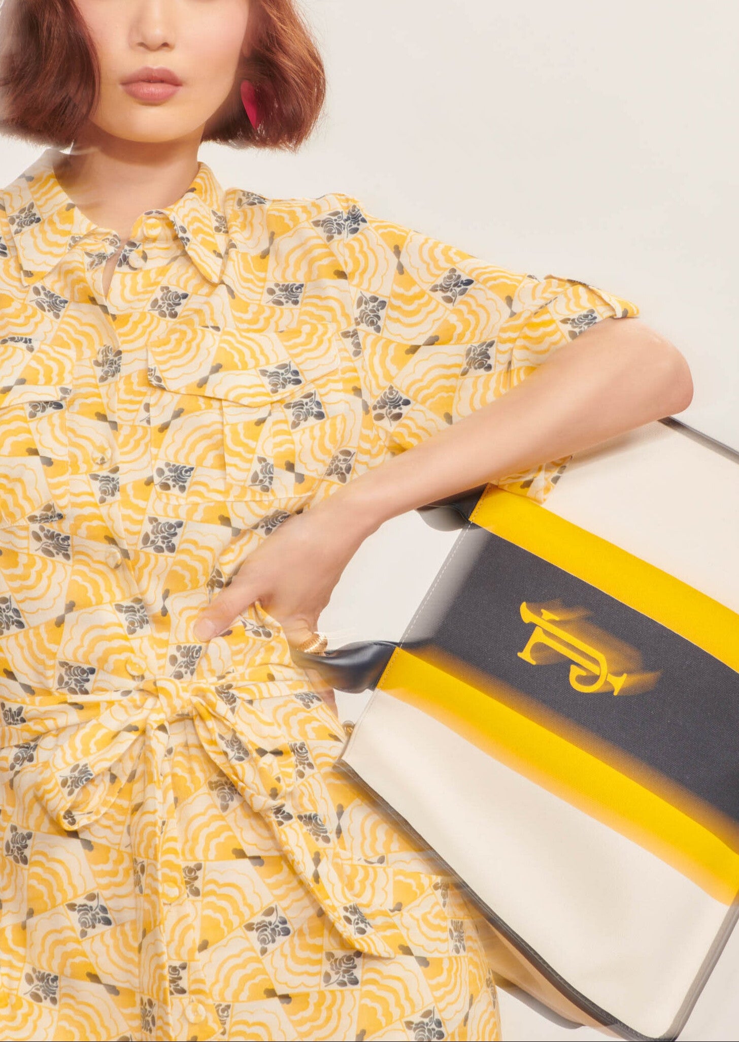 Combinaison Calypso jaune imprimé fleuri Faume - seconde main