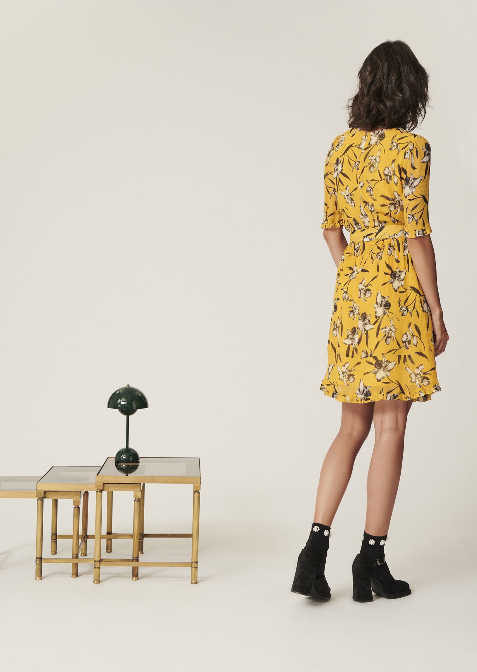 Robe Rioha jaune imprimé fleuri Faume - seconde main