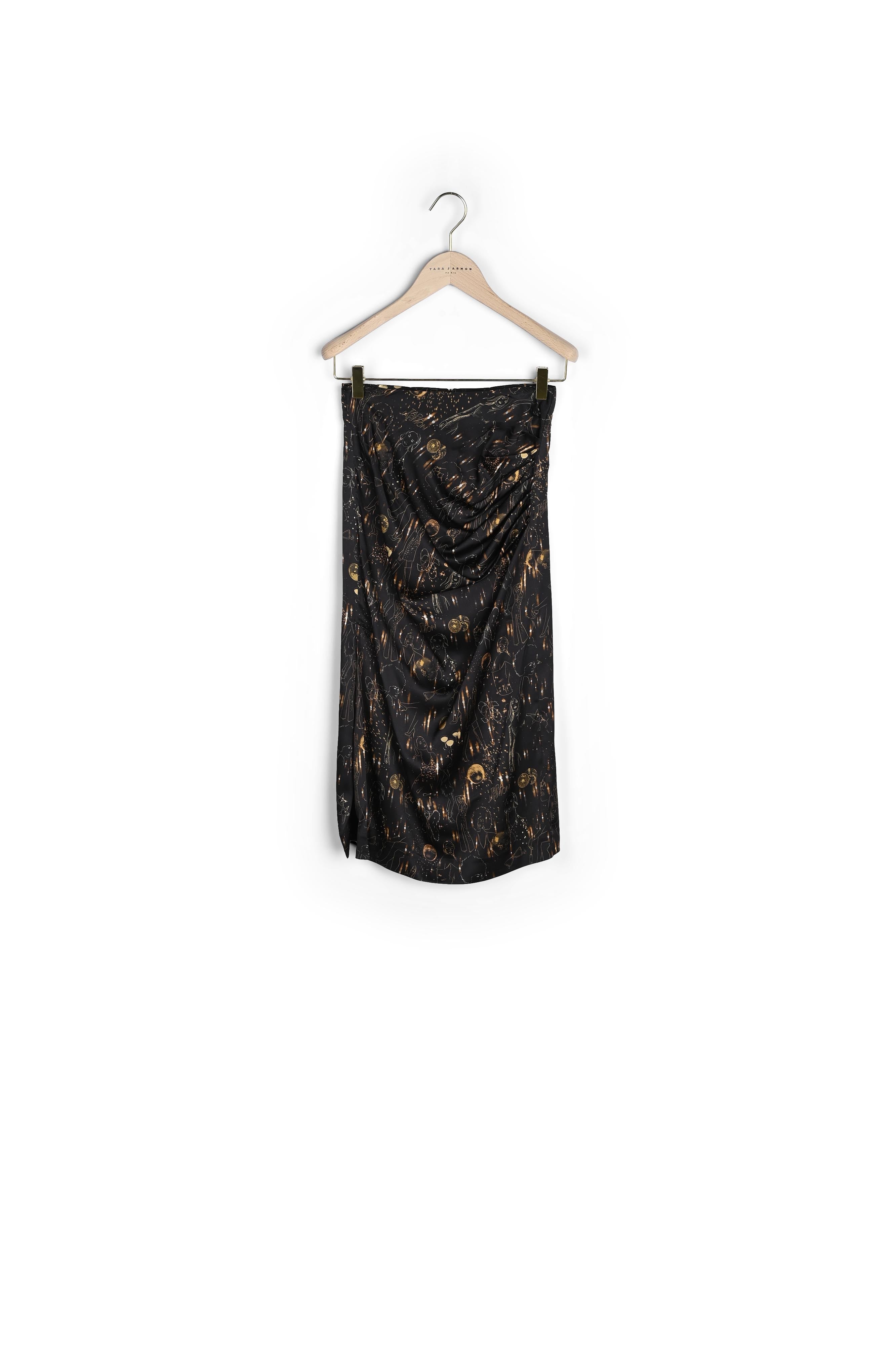 Jupe Jazz noire imprimé Tara Party Faume - seconde main