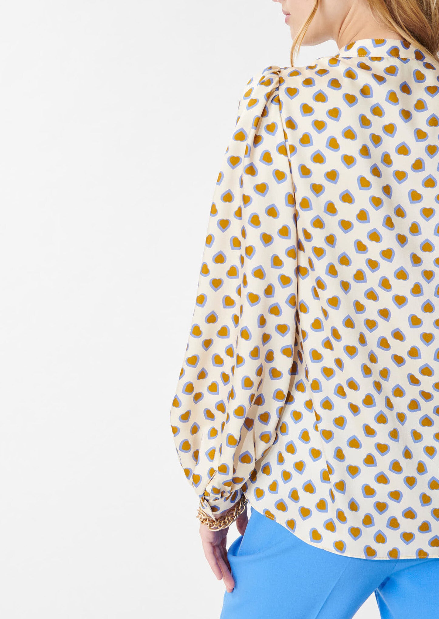 Chemise Claire écrue imprimé coeurs Faume - seconde main