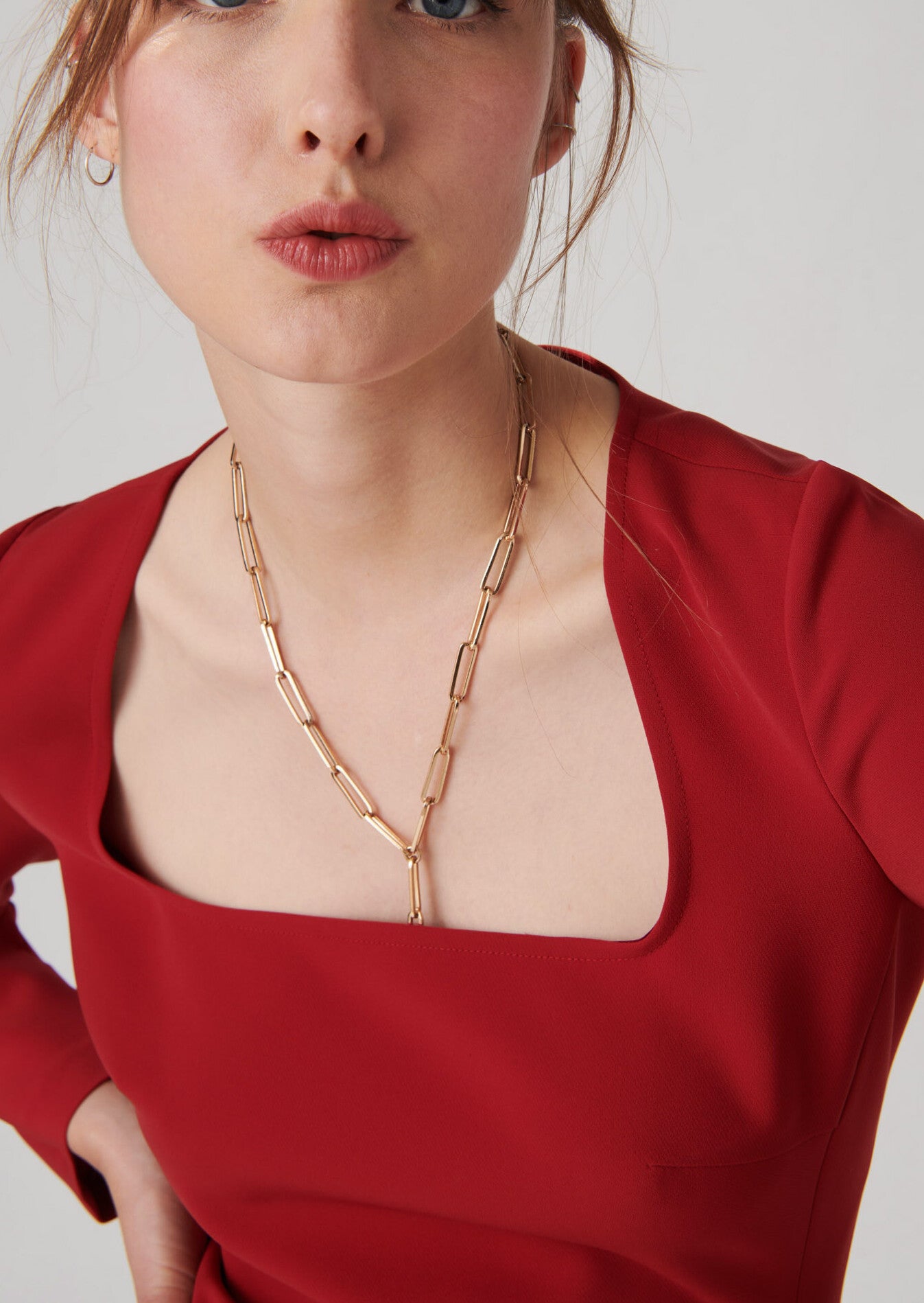 Robe midi Ringo en tailleur stretch flamme Faume - seconde main