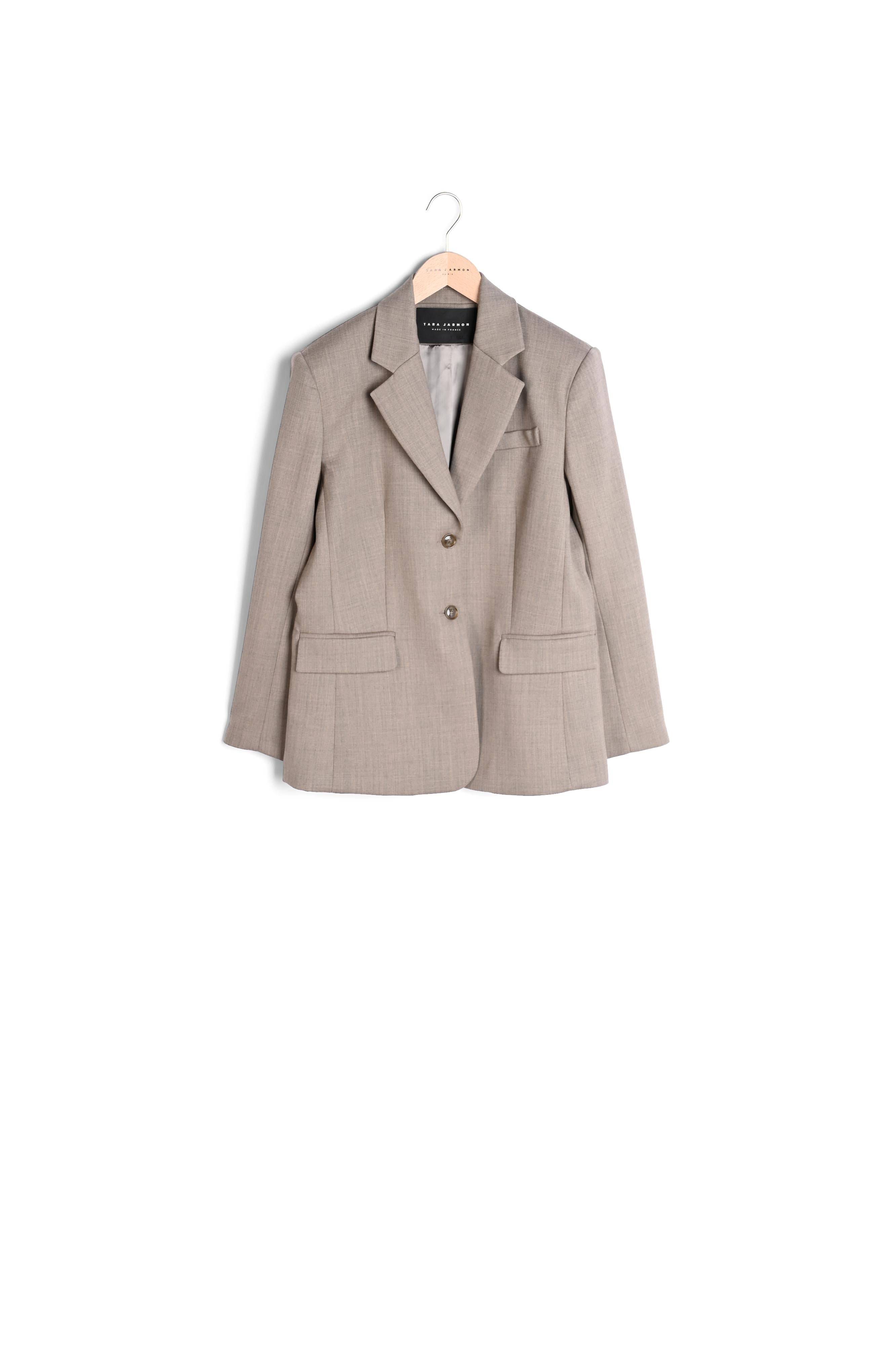 Veste Vasilie beige en flanelle Faume - seconde main