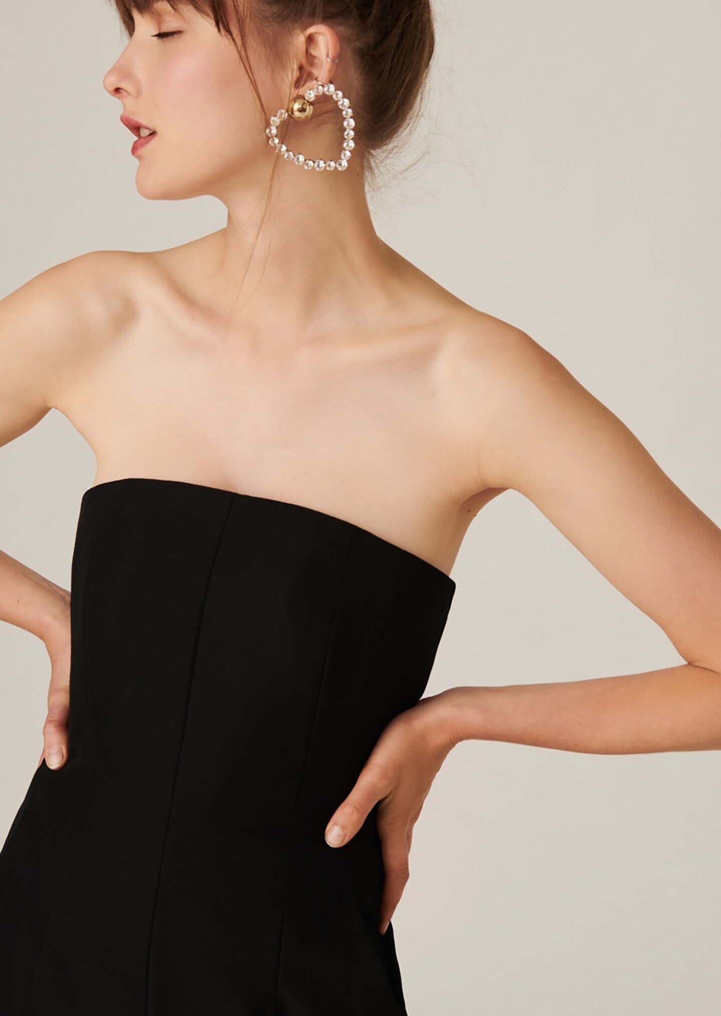 Combinaison bustier Perry Perry noire en laine froide Faume - seconde main