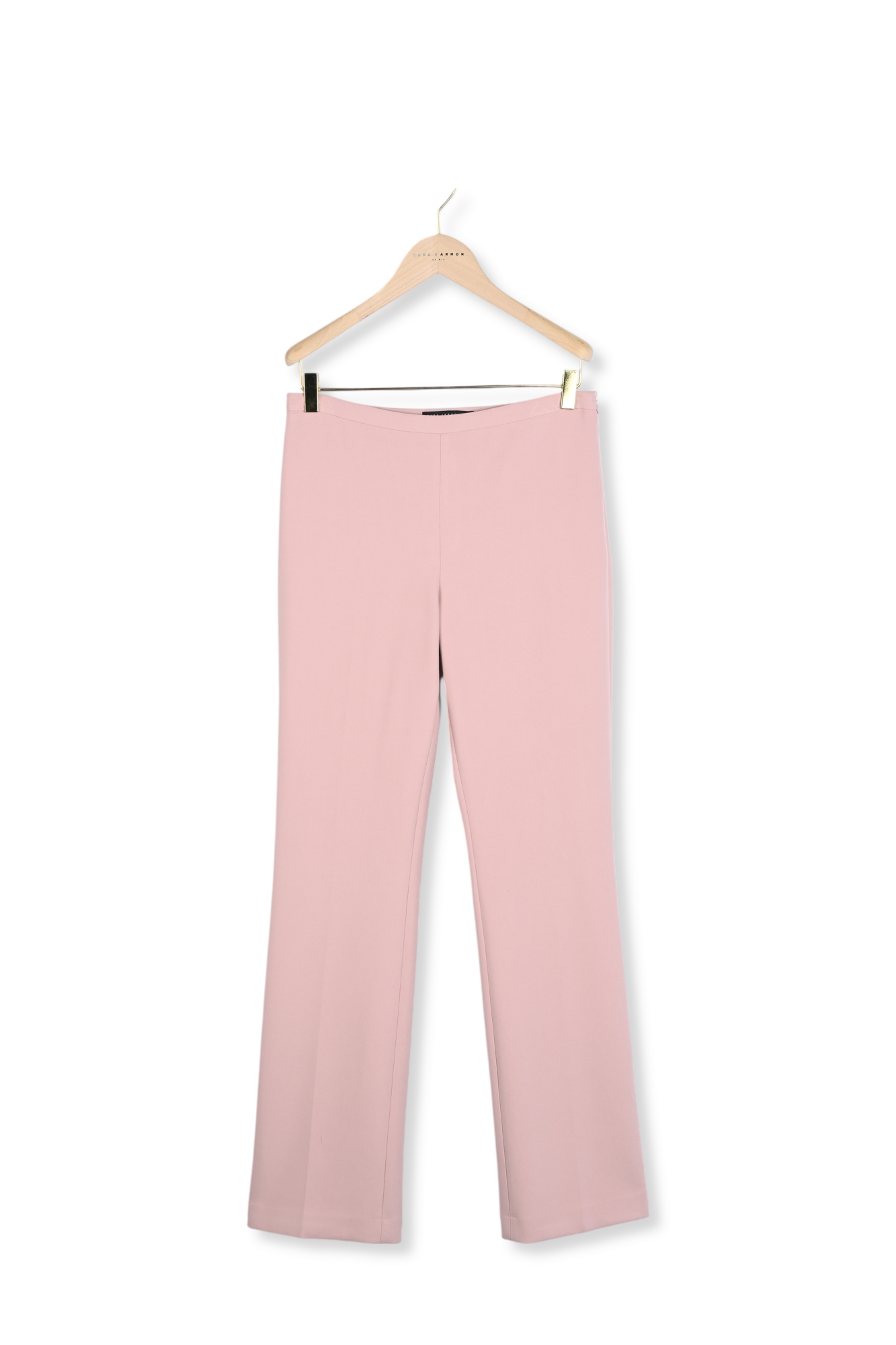Pantalon rose en toile double Papillon Faume - seconde main