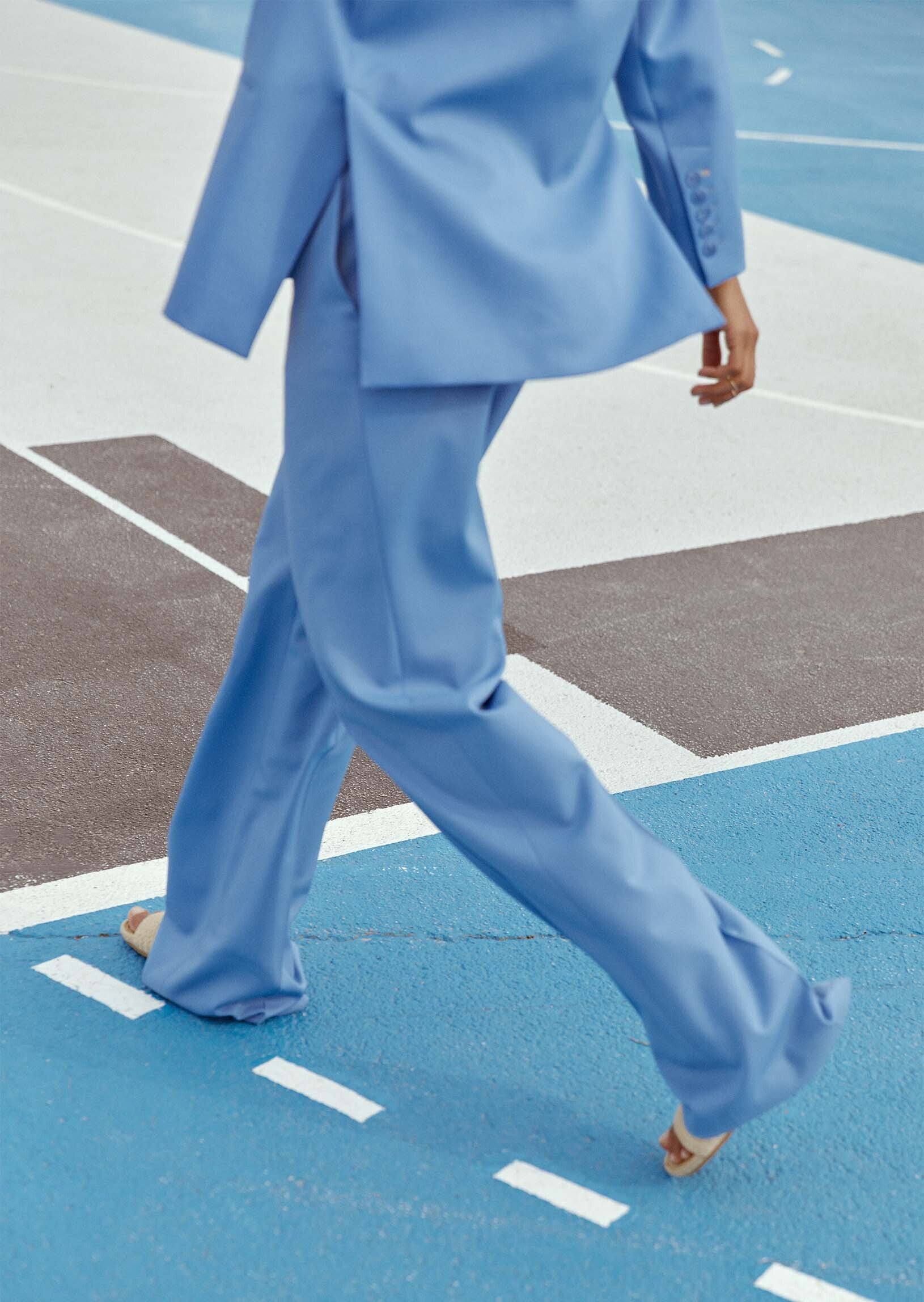 Pantalon Patti bleu tendre en laine froide Faume - seconde main