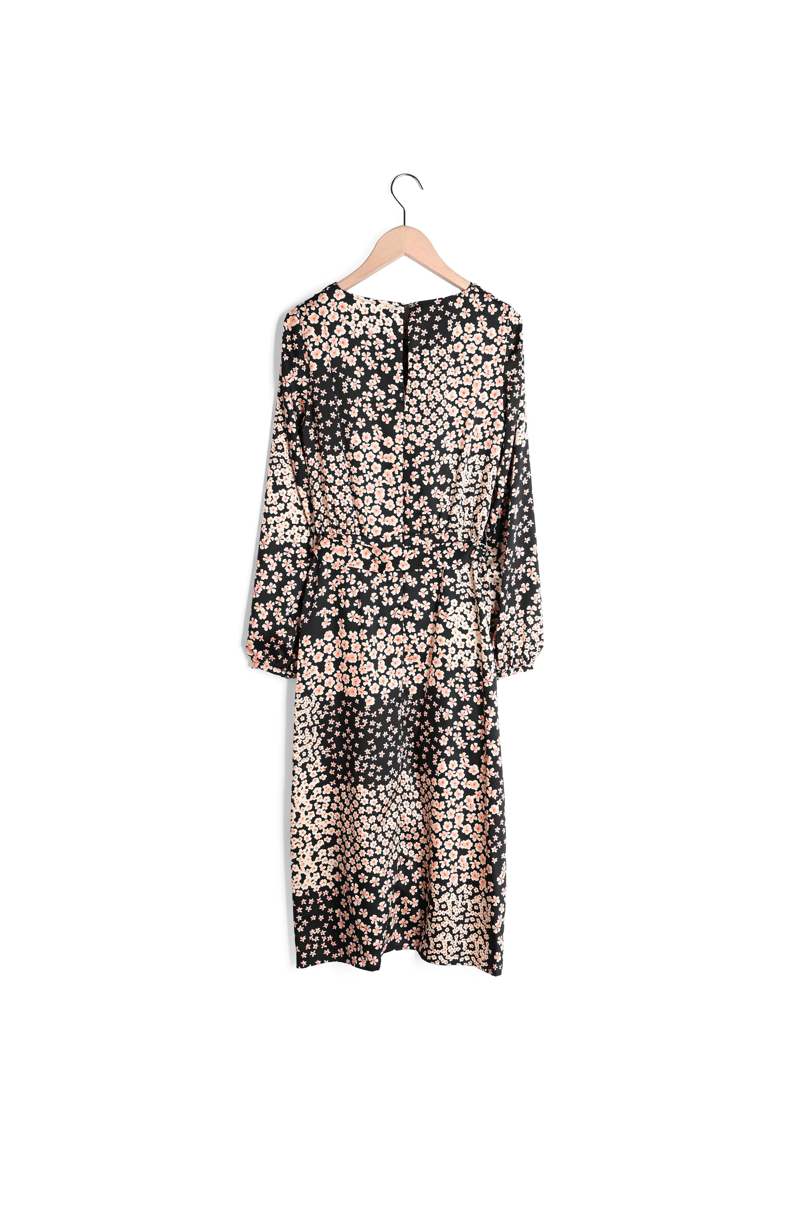 Robe Rillyta noire imprimé petites fleurs Faume - seconde main