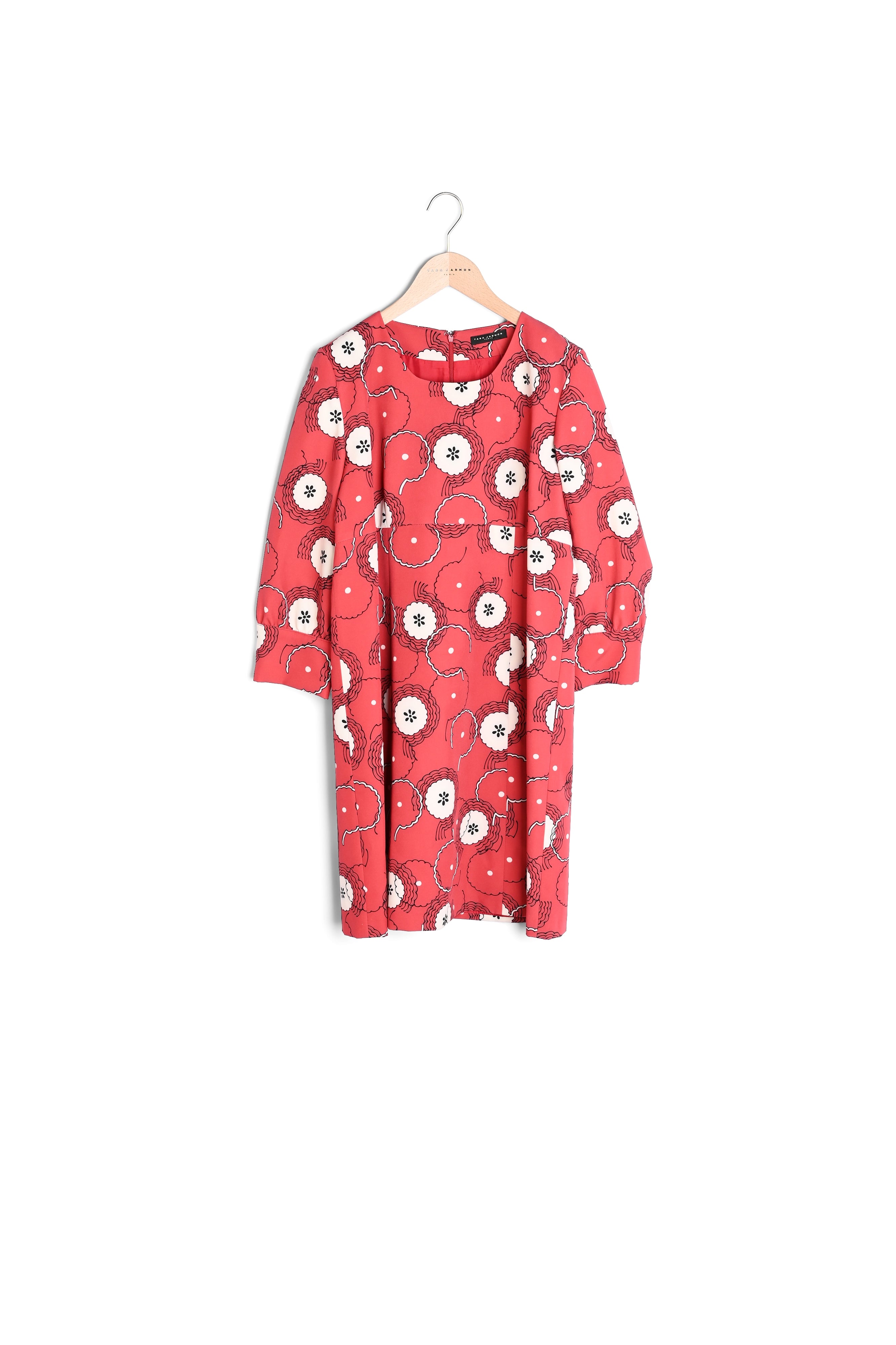Robe Riotta rouge imprimé fleurs 70's Faume - seconde main