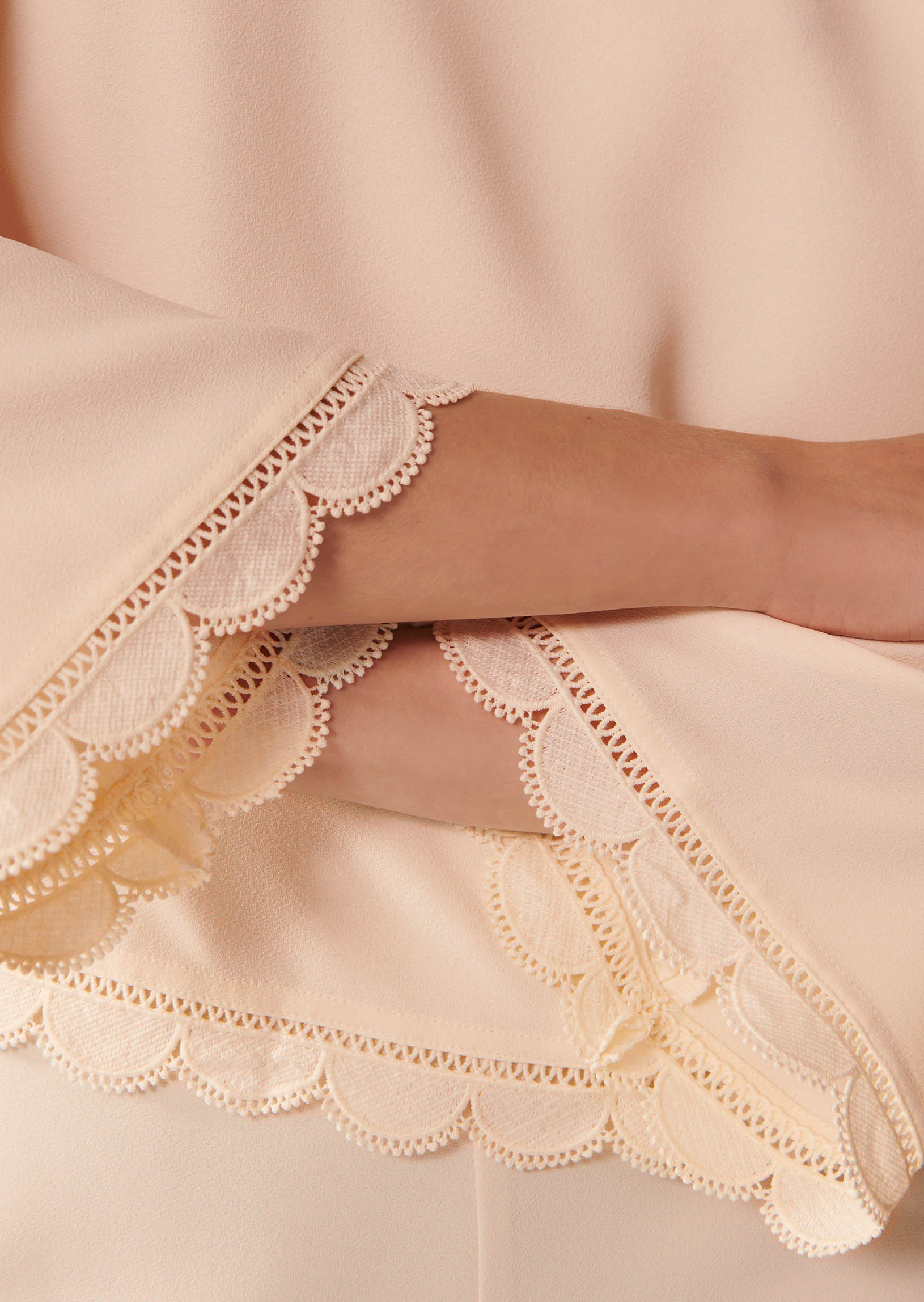 Top Teddy écrue en crêpe Faume - seconde main