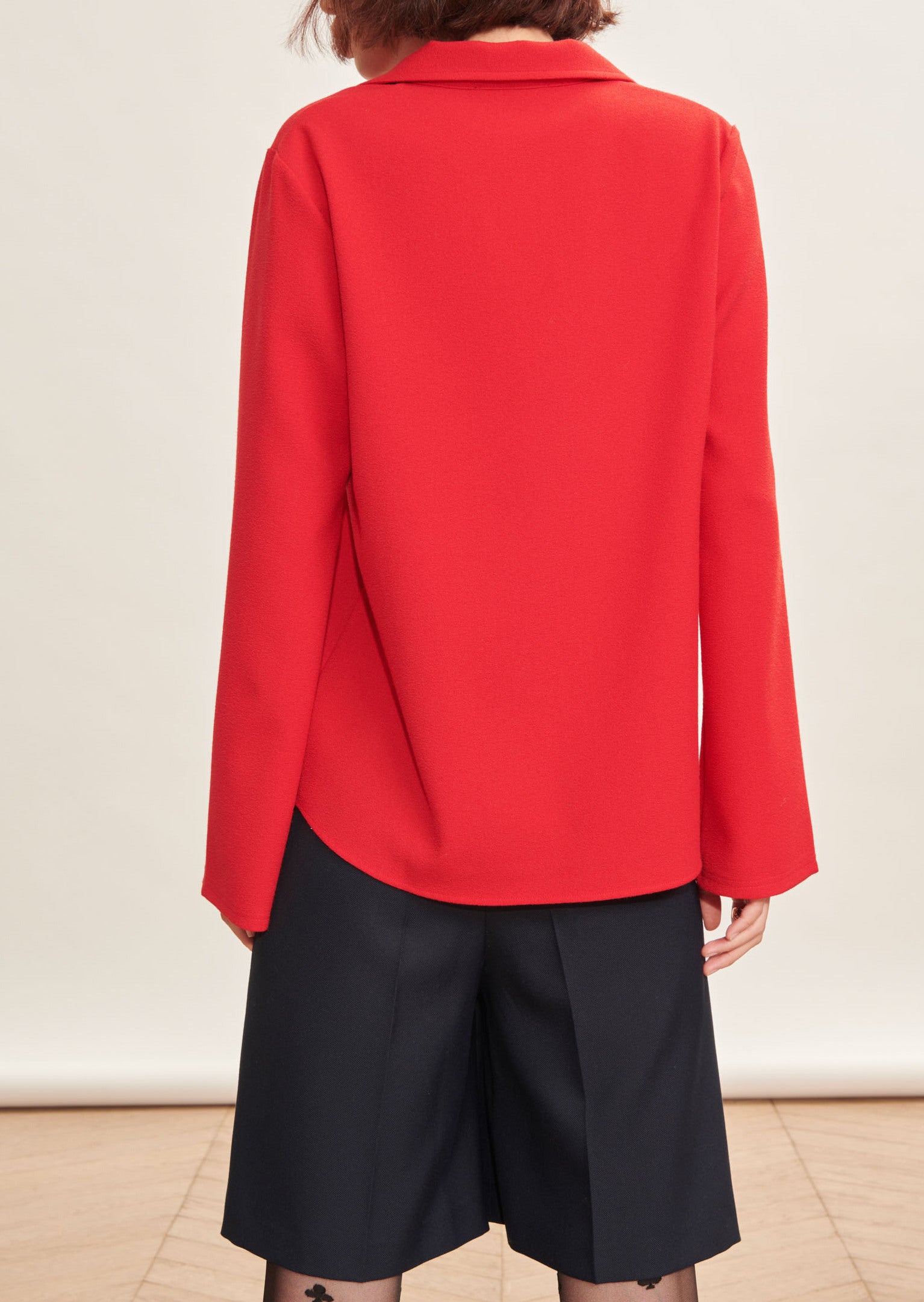 Top Thibo rouge en crêpe Faume - seconde main