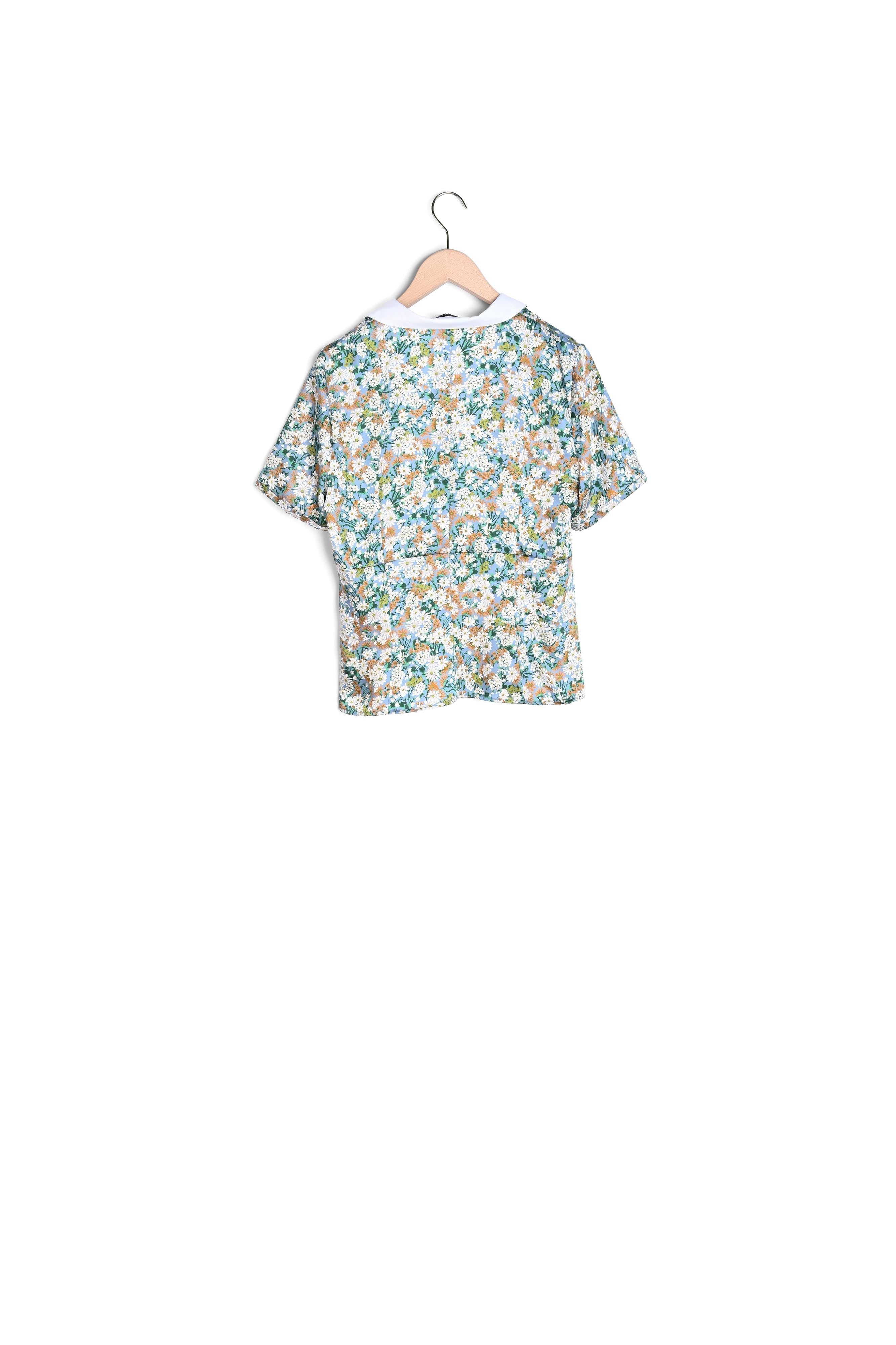 Blouse Titouan bleu tendre imprimé paquerettes Faume - seconde main