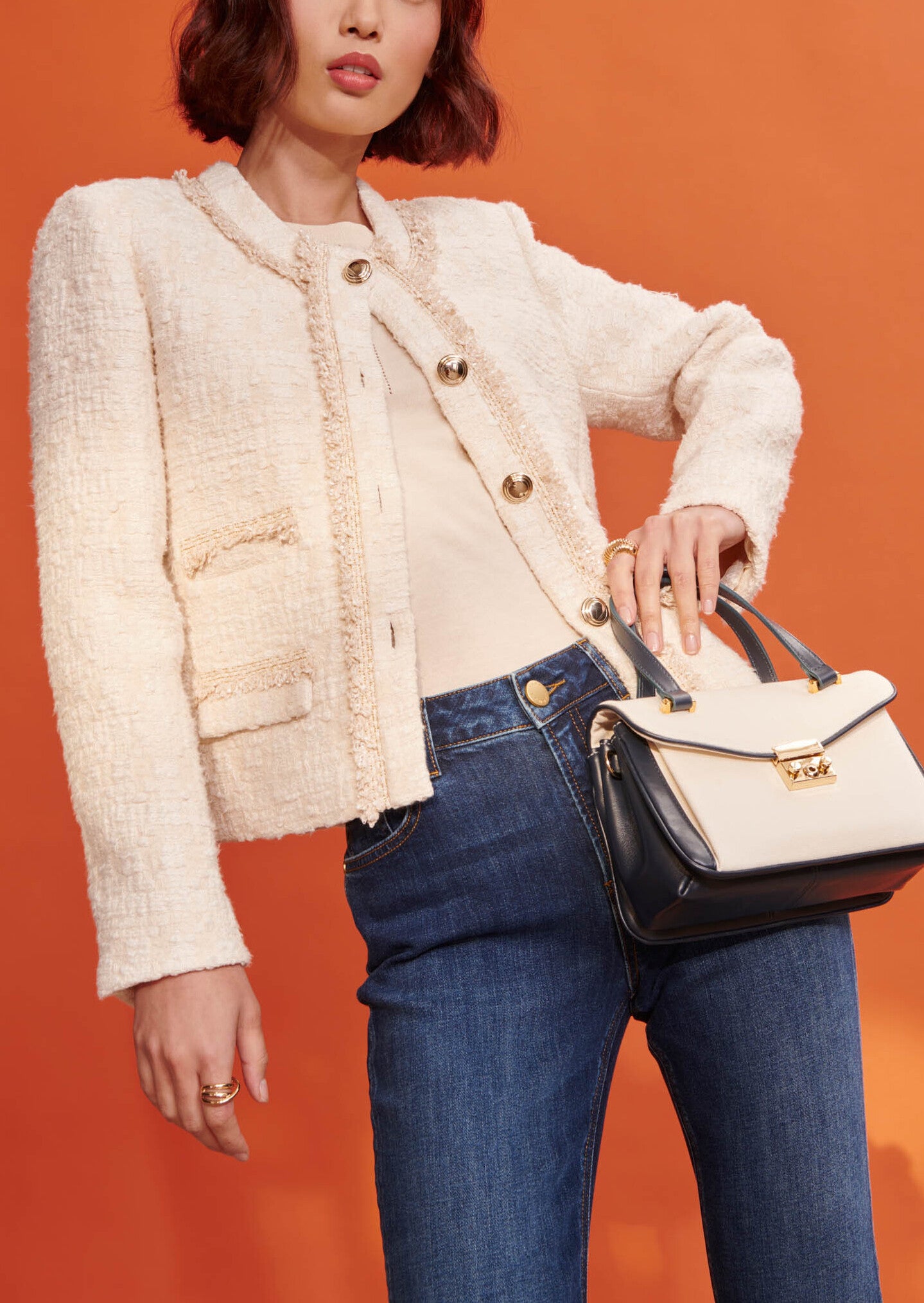 Veste Virgine écru en tweed Faume - seconde main