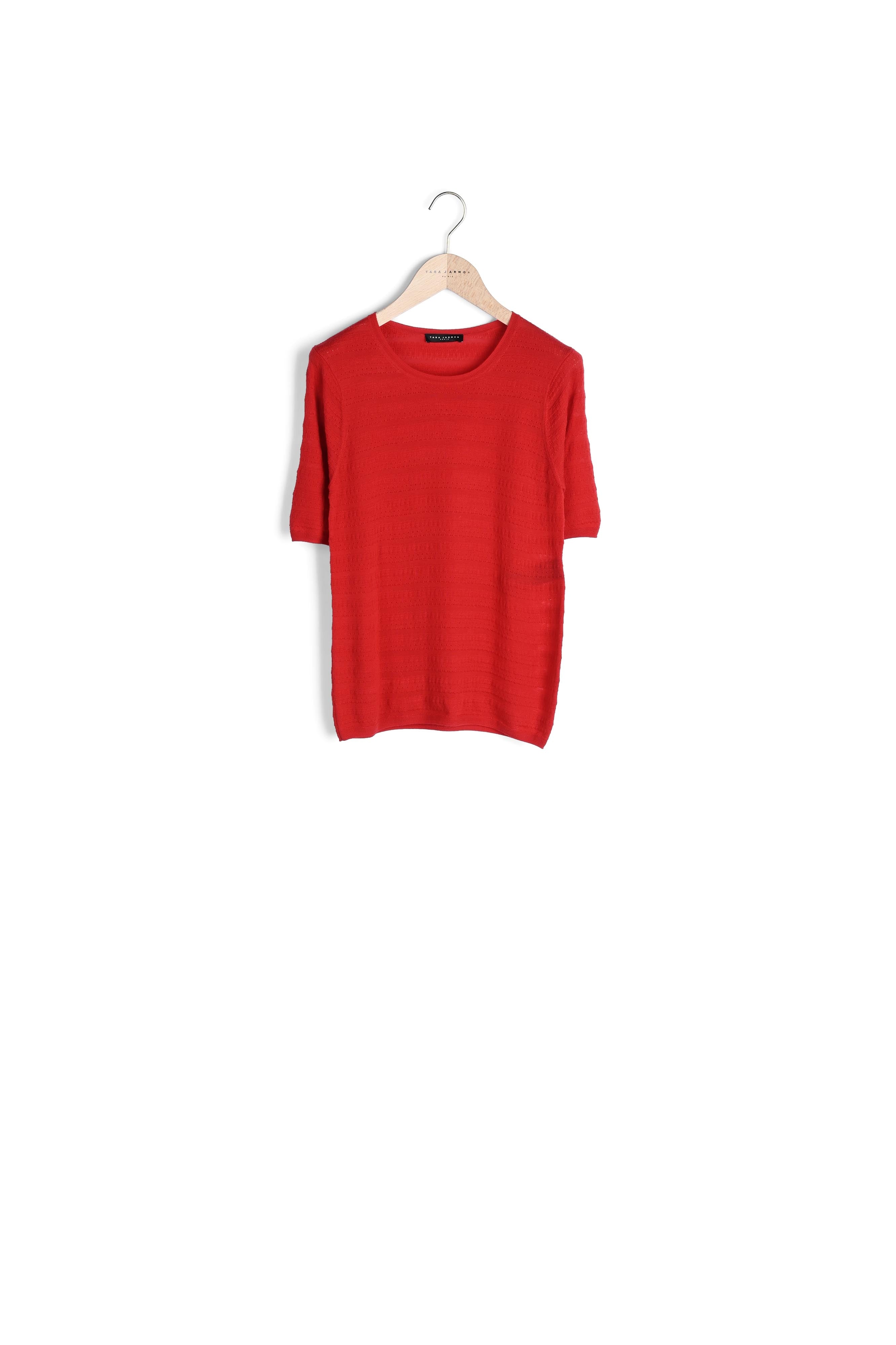 Pull Payper rouge en merinos extrafin Faume - seconde main