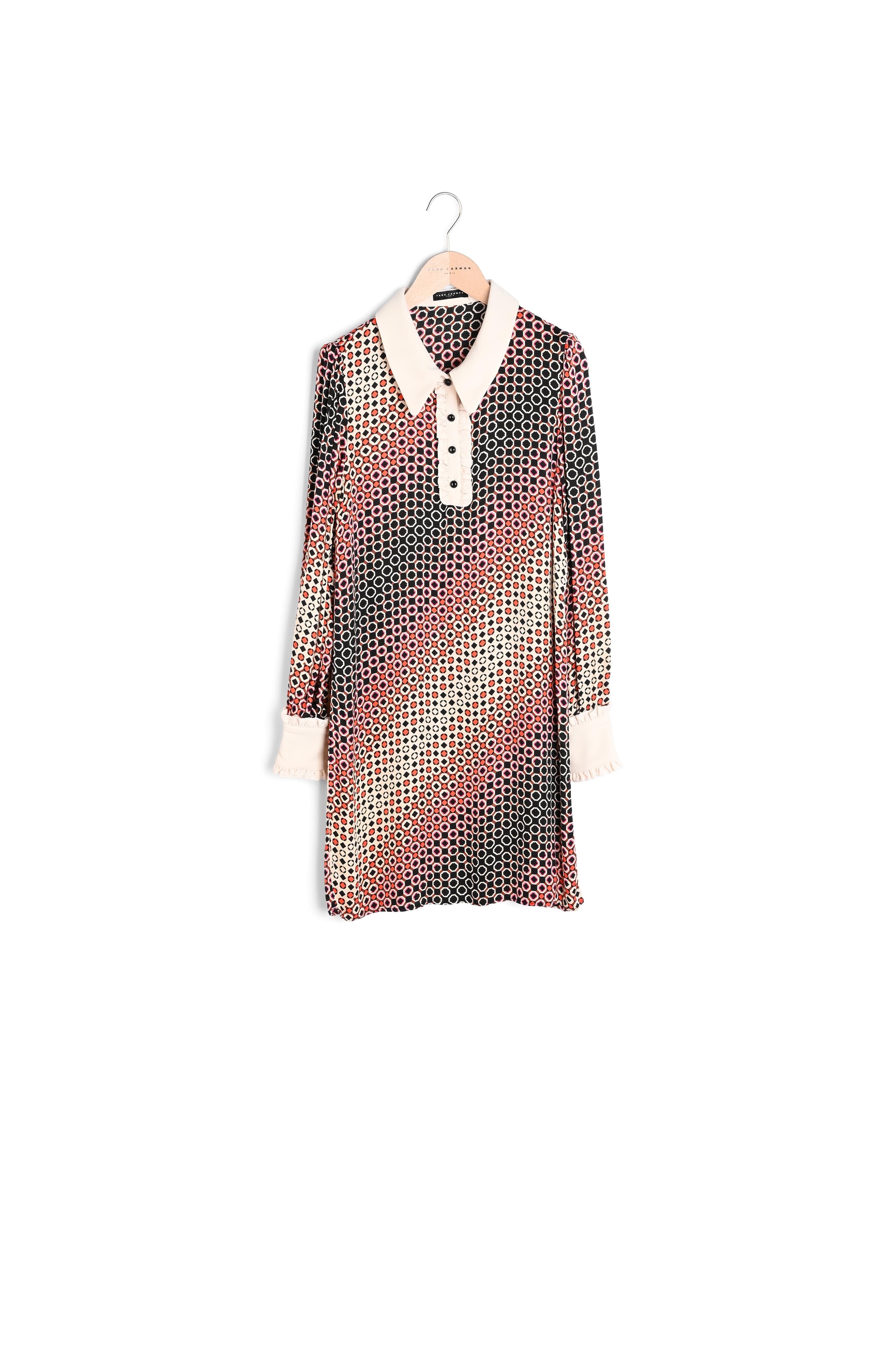 Robe Reyri écrue imprimé graphique Faume - seconde main