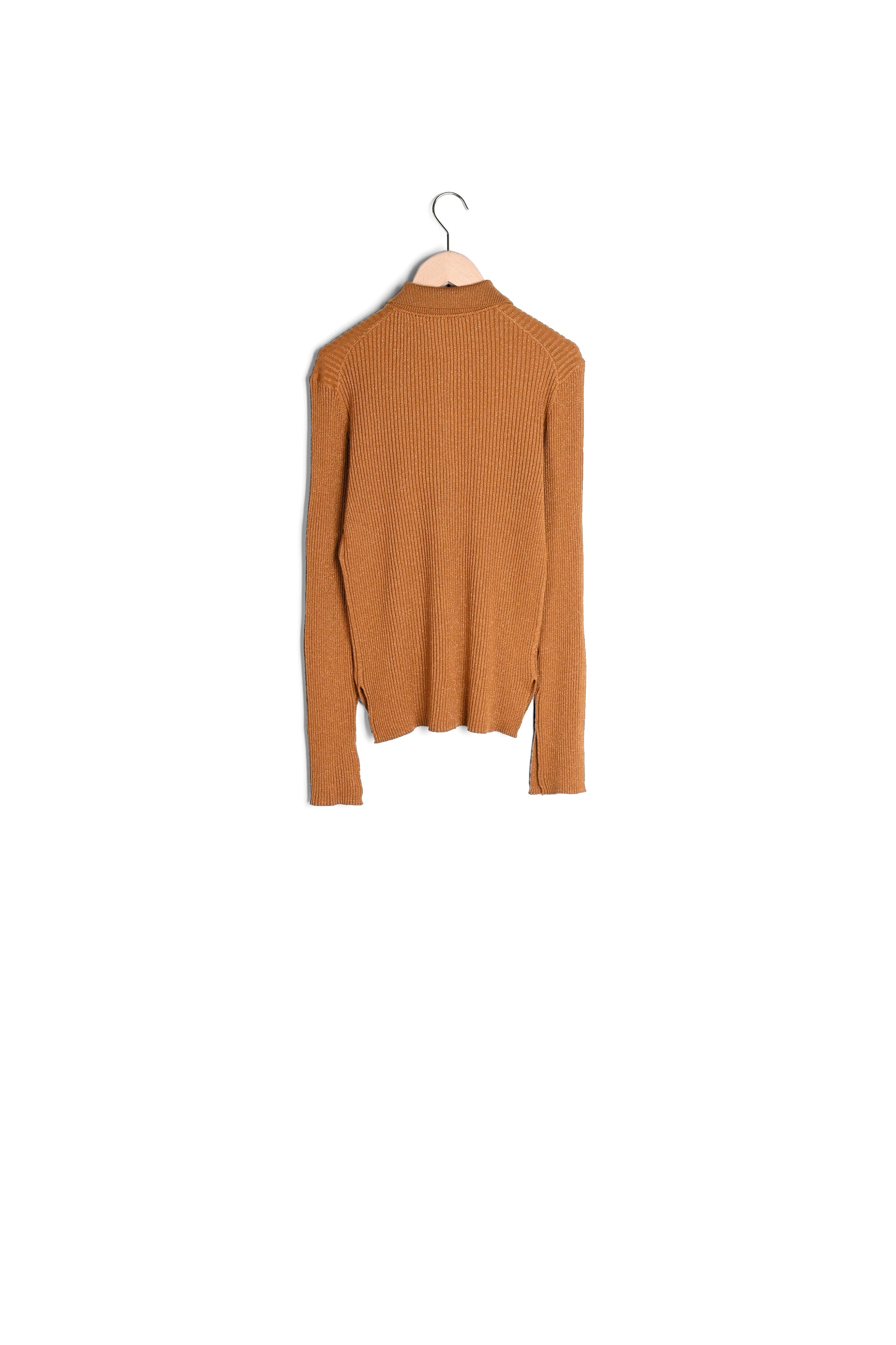 Cardigan Glossie marron en laine et lurex Faume - seconde main