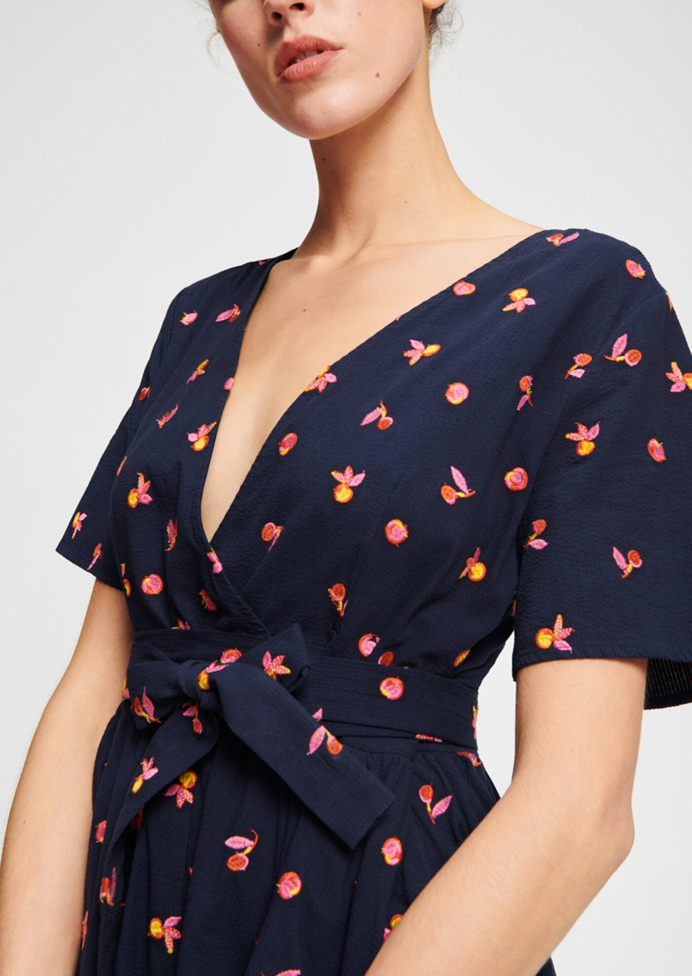 Robe bleu nuit à motifs Faume - seconde main