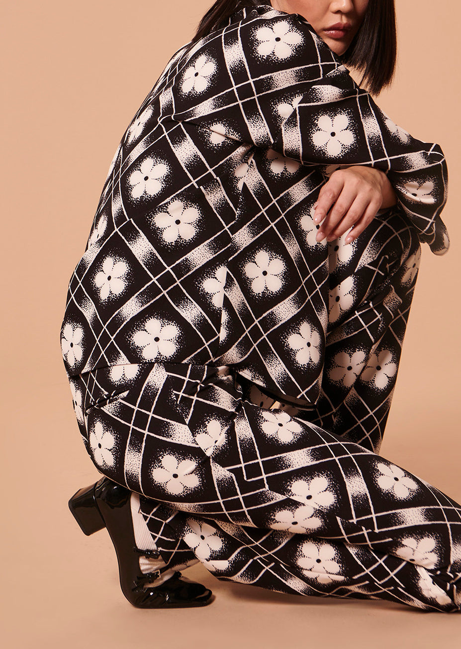 Top Tim noir imprimé à fleurs Faume - seconde main