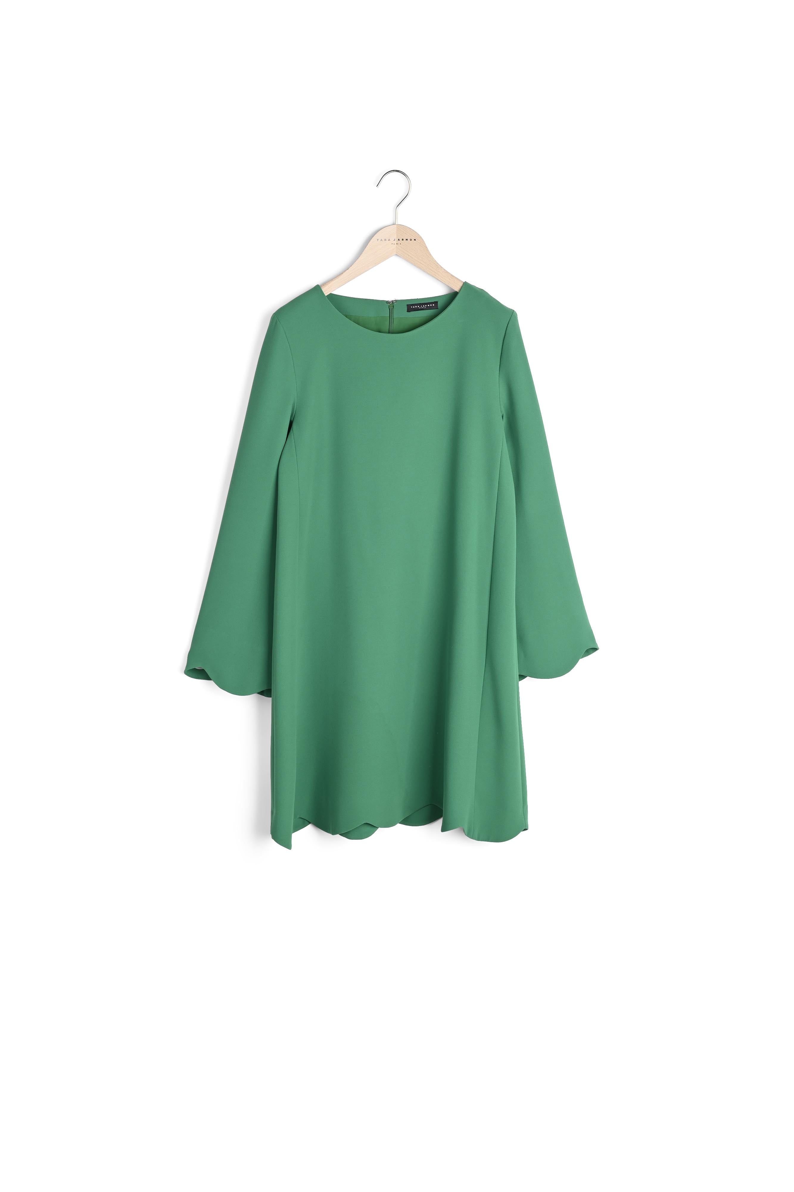 Robe Ruoda vert émeraude en crêpe Faume - seconde main