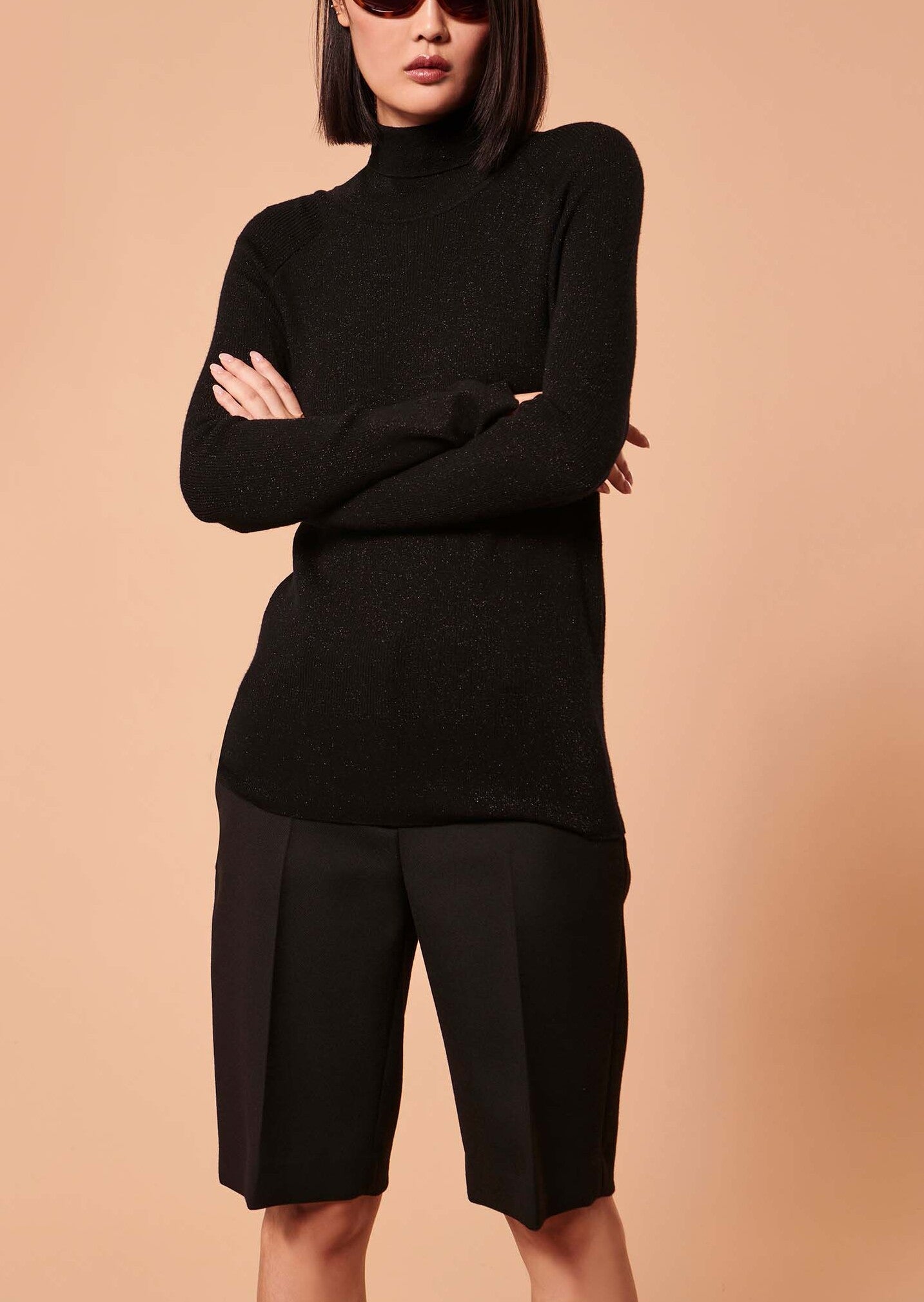 Pull Precious noir en laine et lurex Faume - seconde main