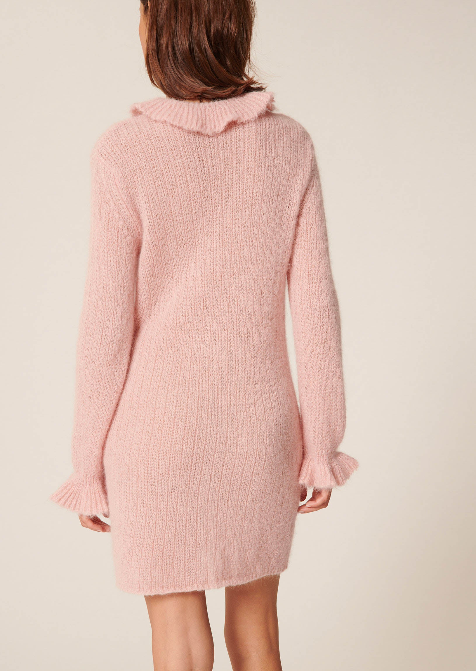 Robe pull Redestro rose en mohair et alpaga Faume - seconde main