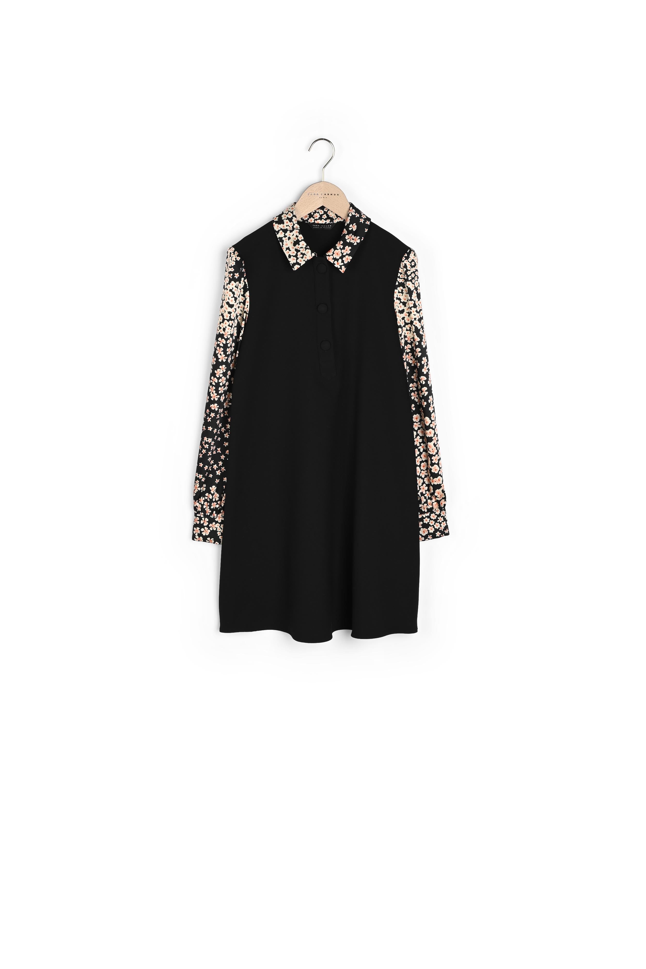 Robe Rawane noire bi-matière Faume - seconde main