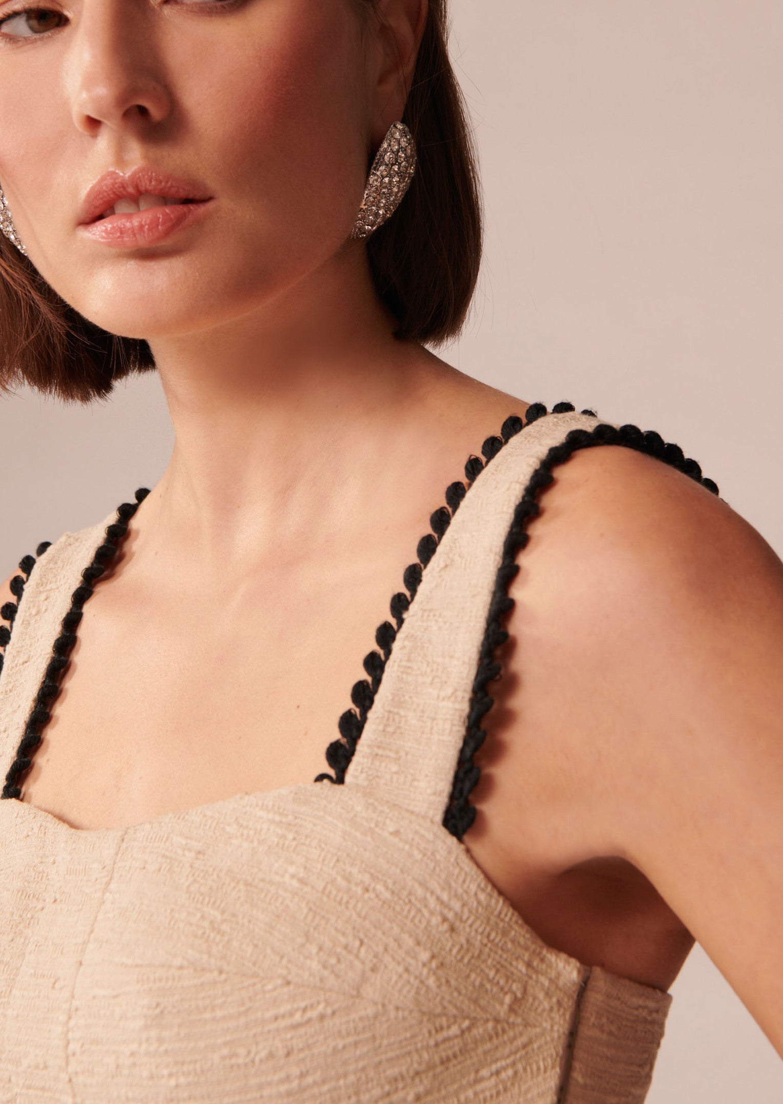 Top Tweed beige en tweed Faume - seconde main