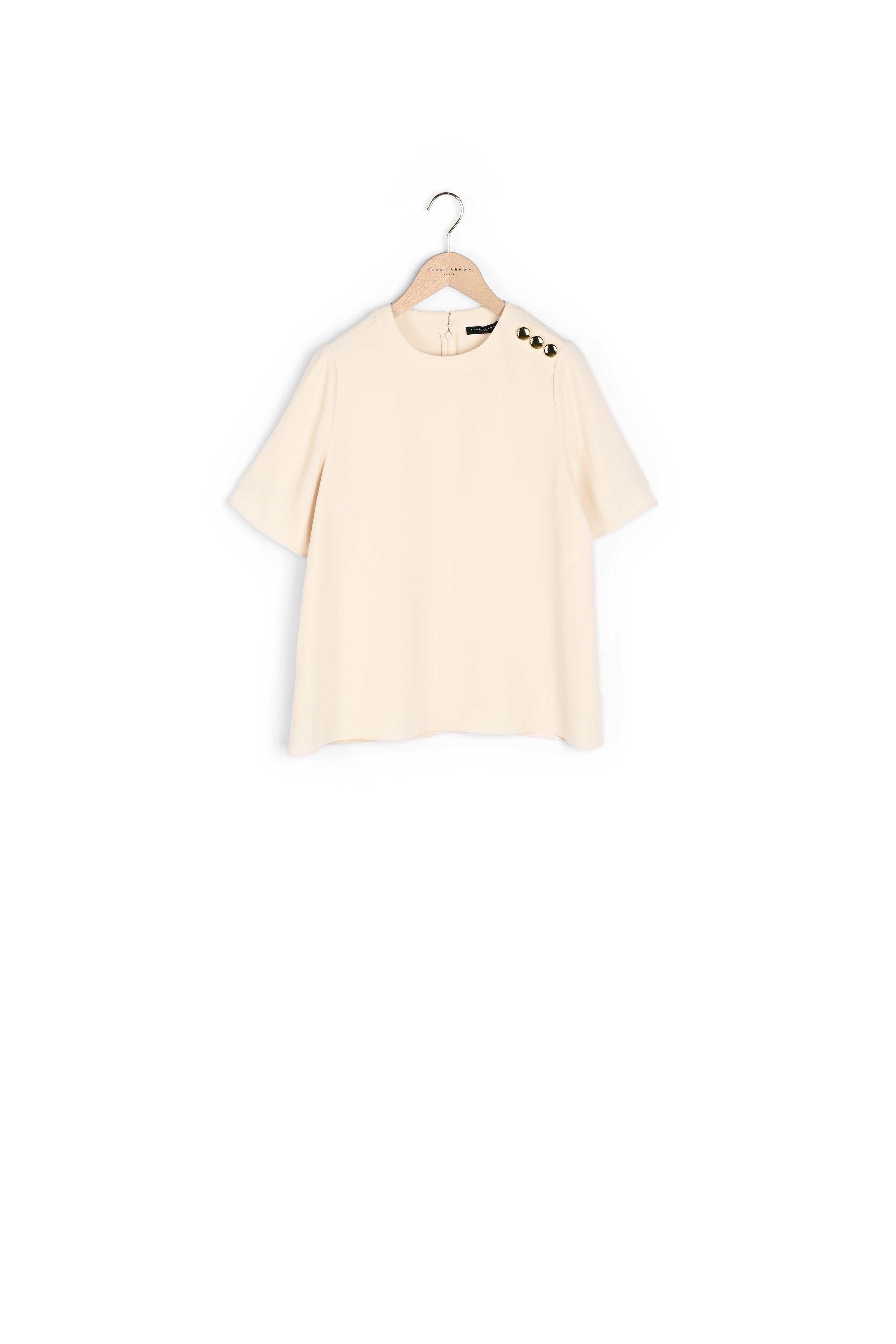 Top Tasha beige en crêpe Faume - seconde main