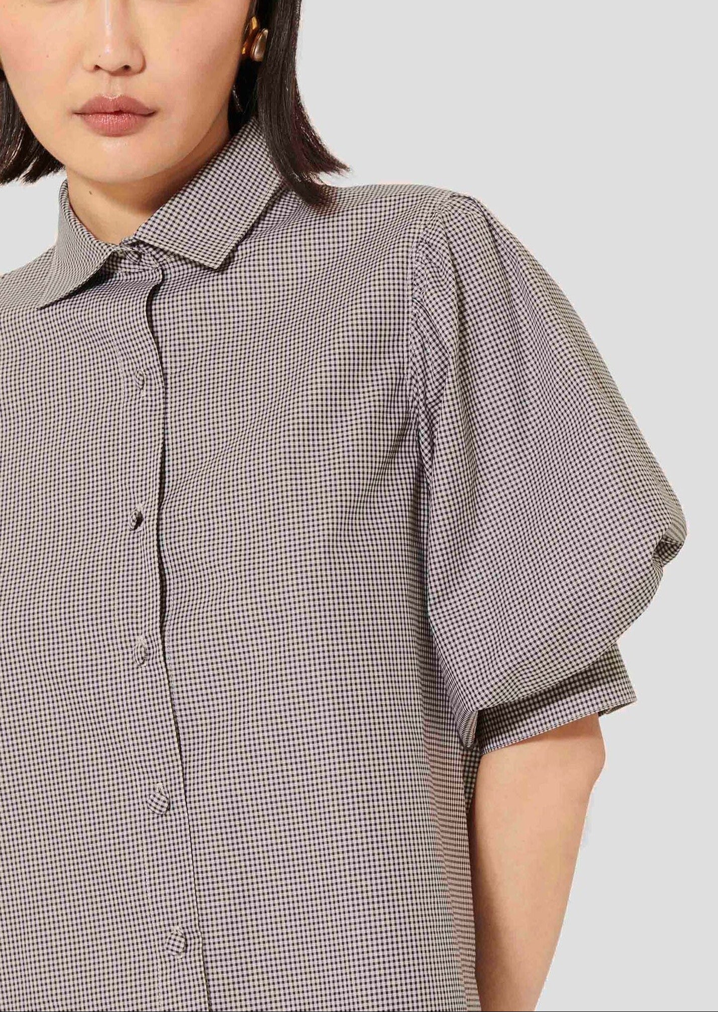 Chemise noire en vichy Calypso Faume - seconde main