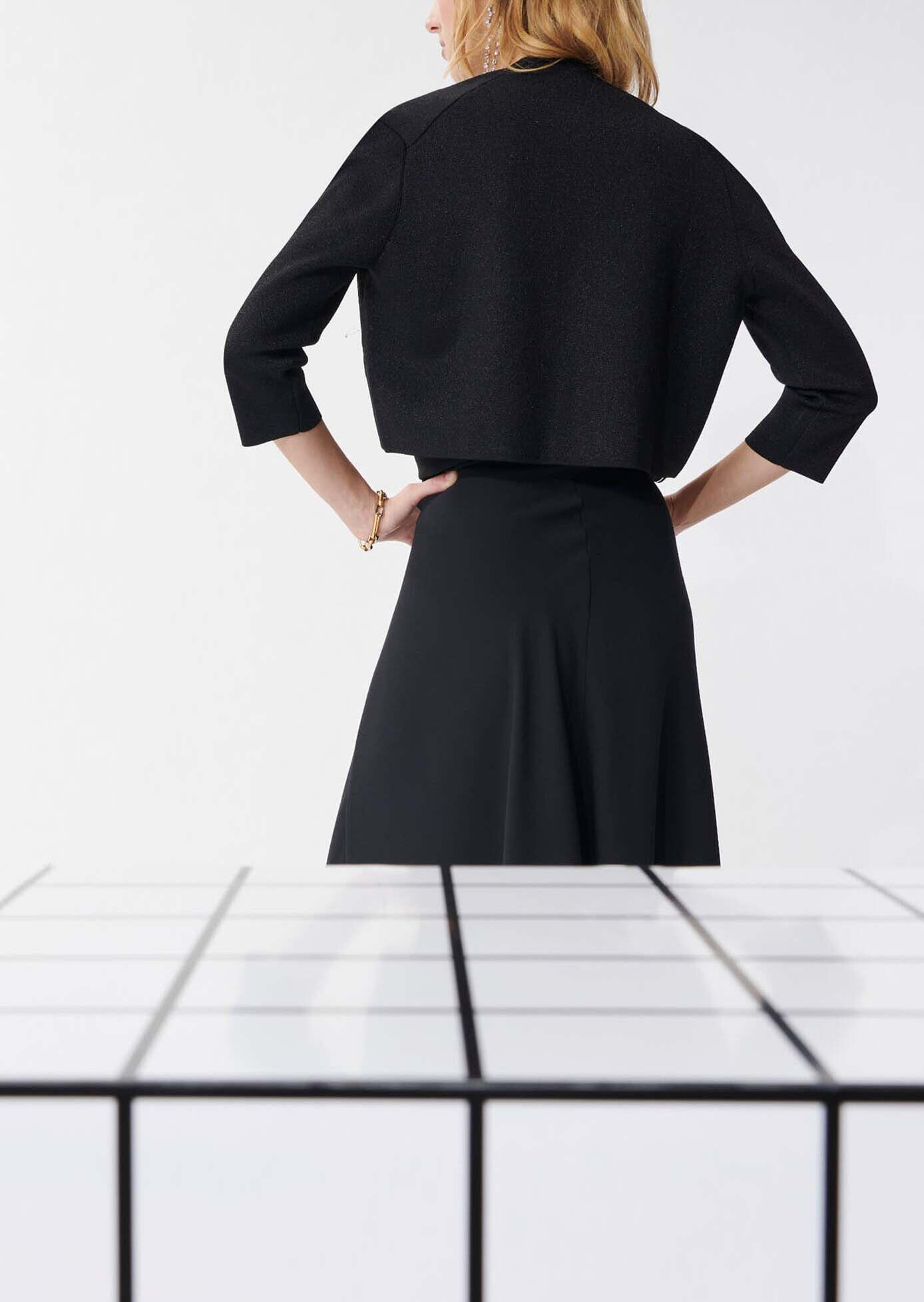 Gilet Groom noir court en maille compacte Faume - seconde main