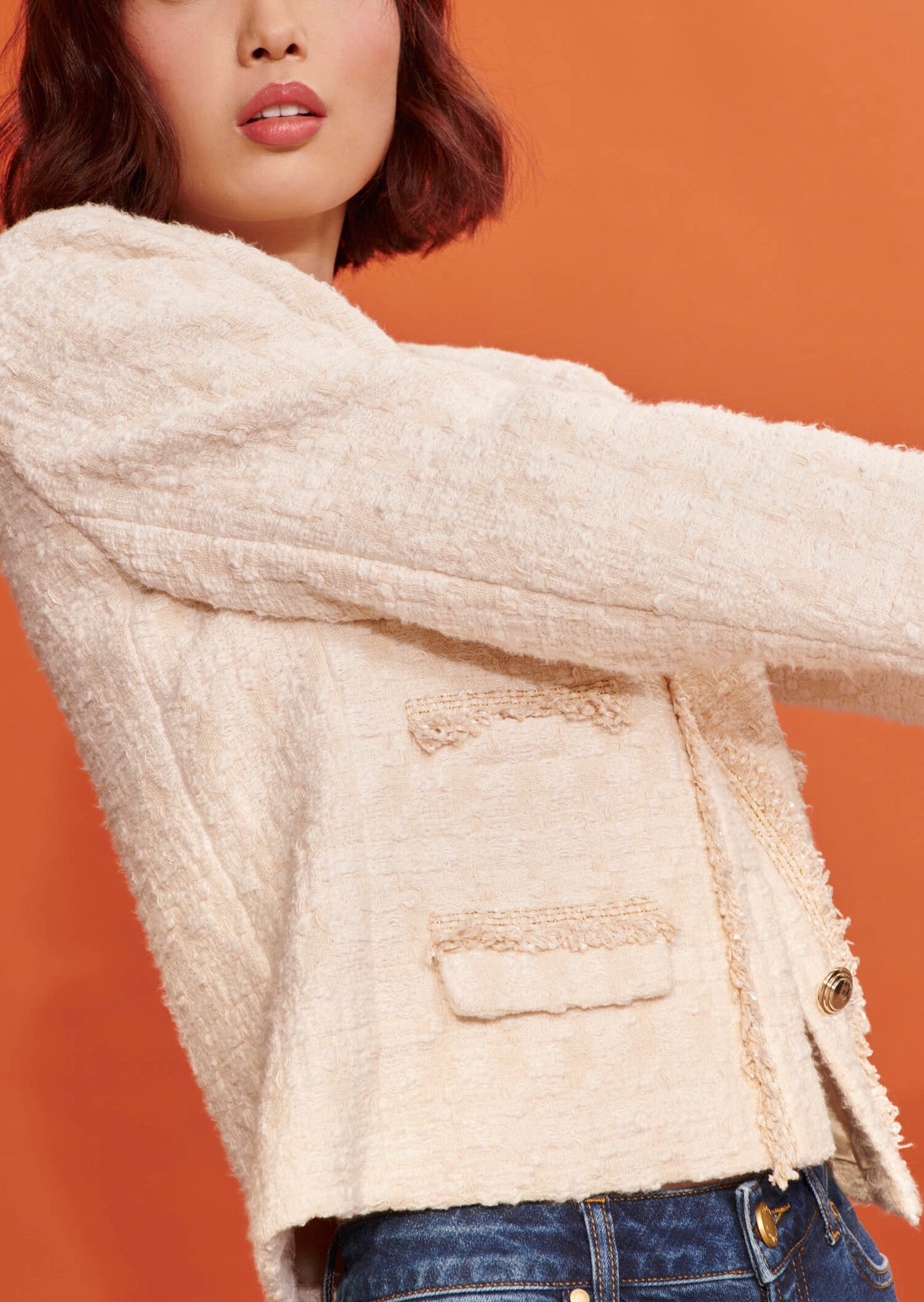 Veste Virgine écru en tweed Faume - seconde main