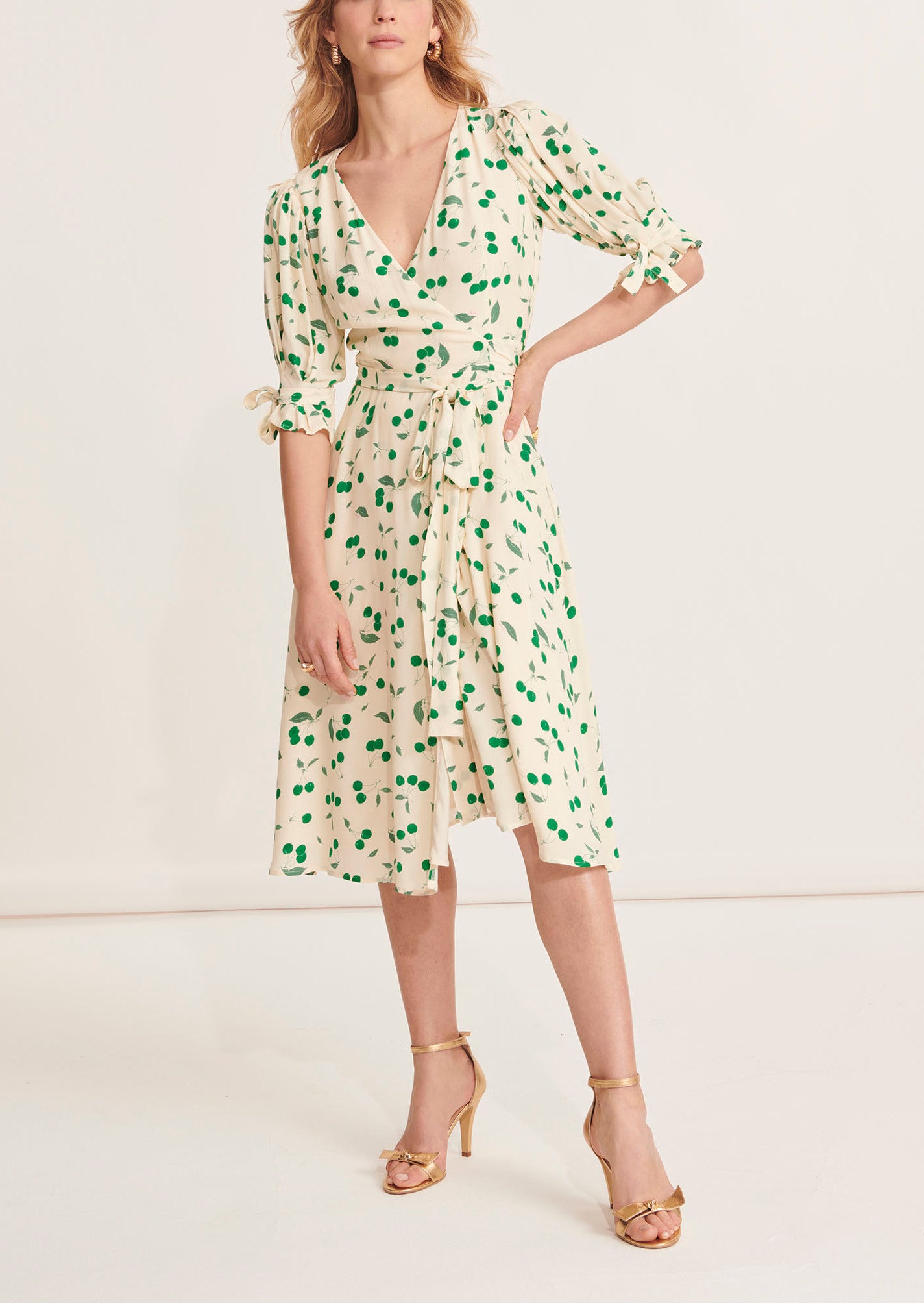 Robe Rosari écrue imprimé cherry Faume - seconde main