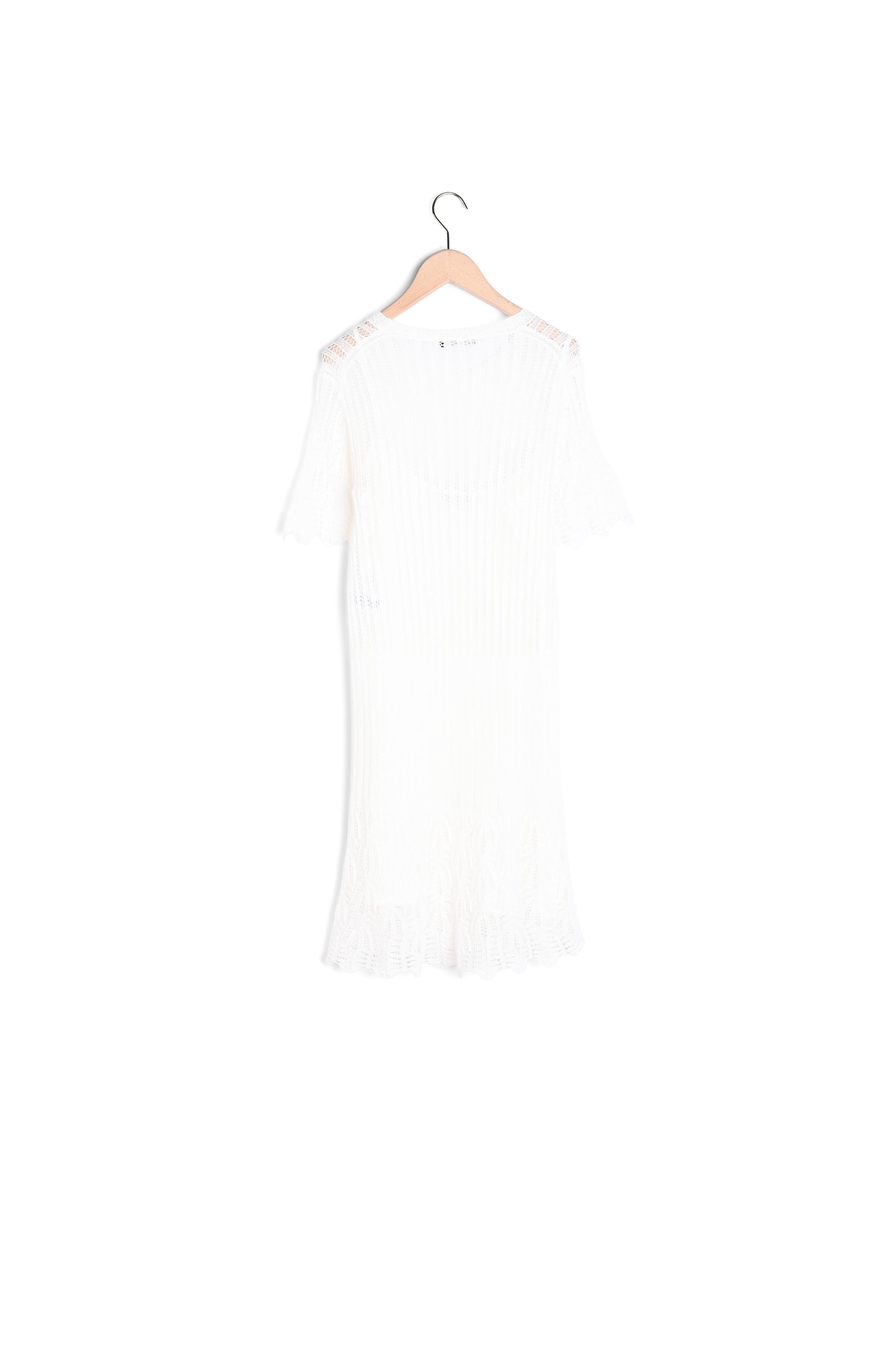 Robe Rainbow écrue en lin ajourée Faume - seconde main