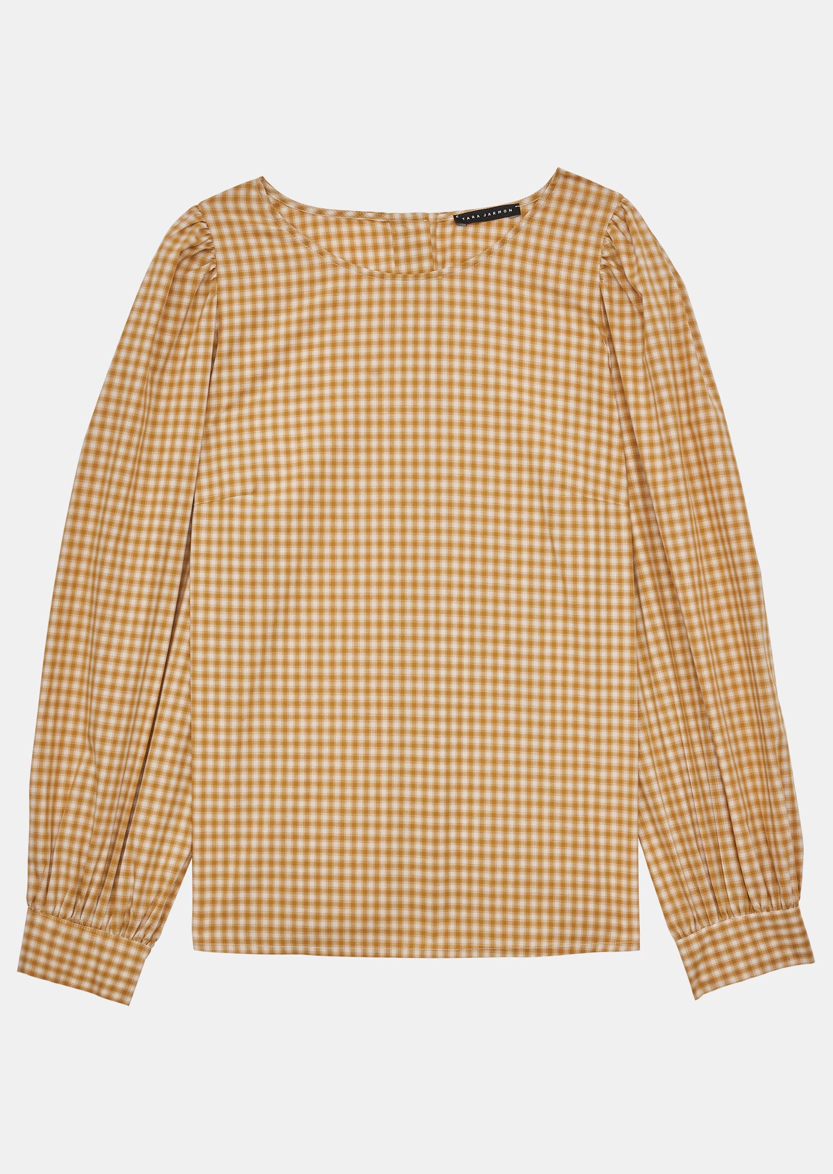 Top Tonina jaune à carreaux en popeline de coton Faume - seconde main