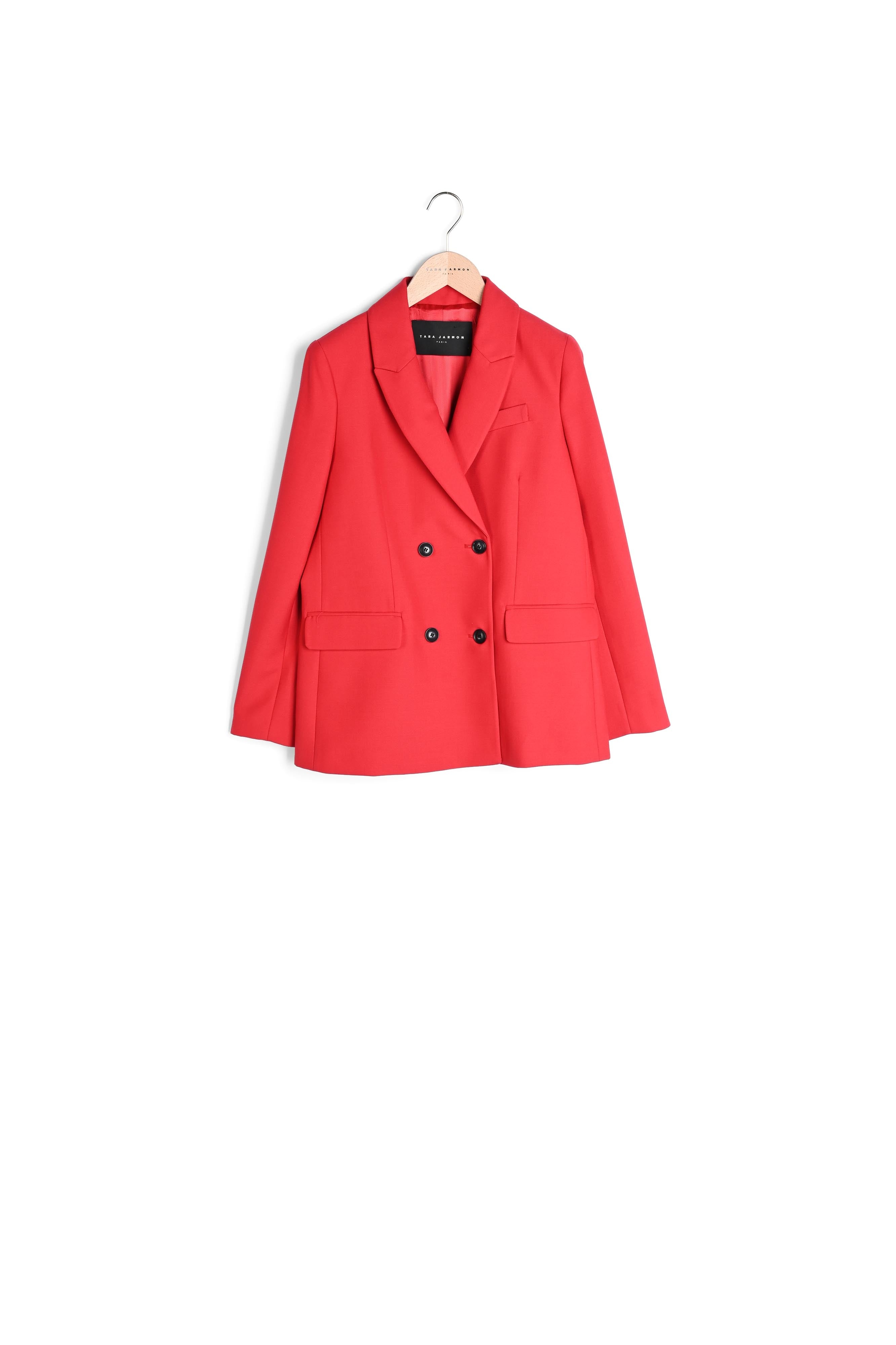 Veste Valentia rouge en laine froide Faume - seconde main