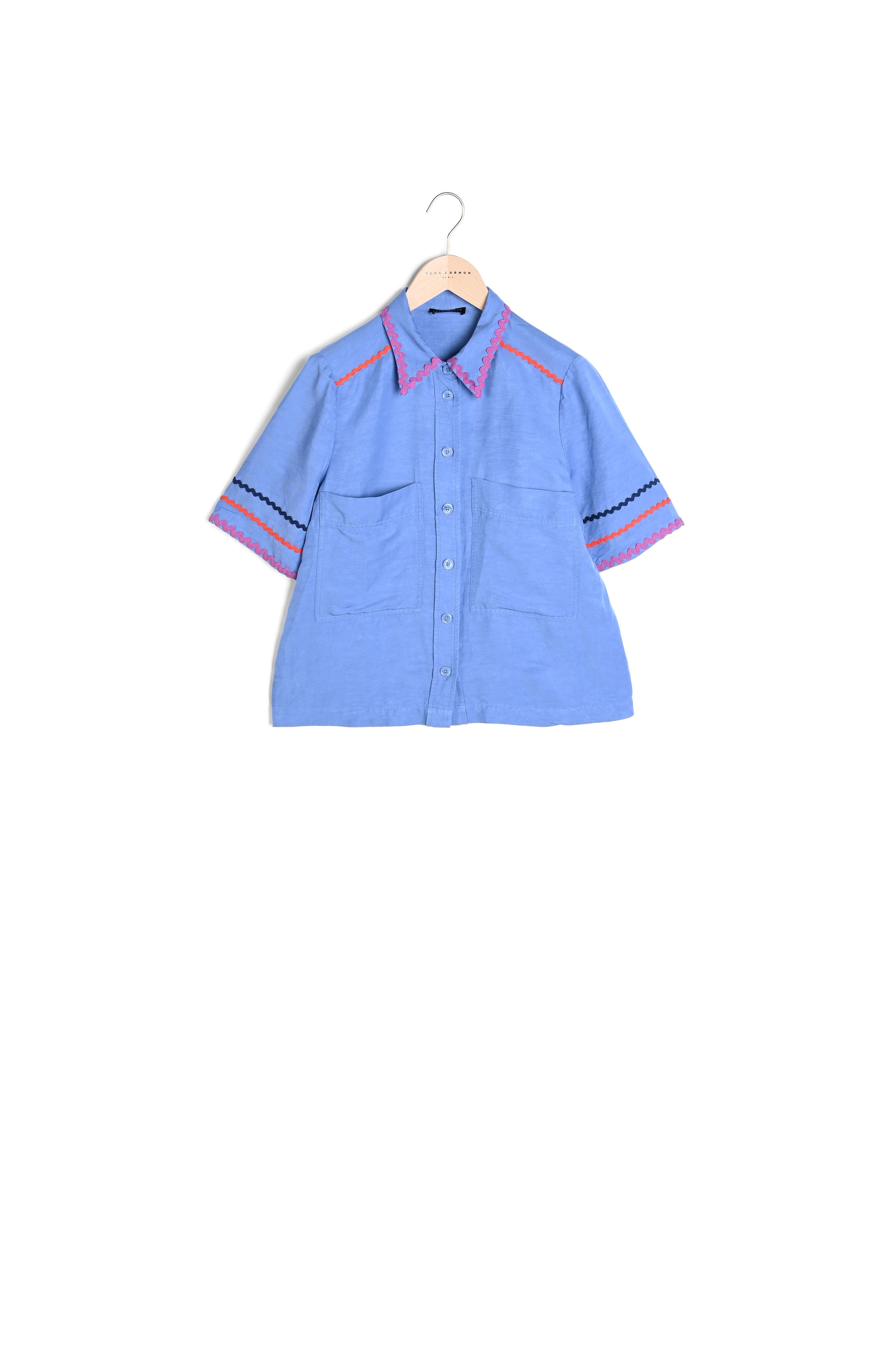 Chemise Cindy bleue en lin Faume - seconde main