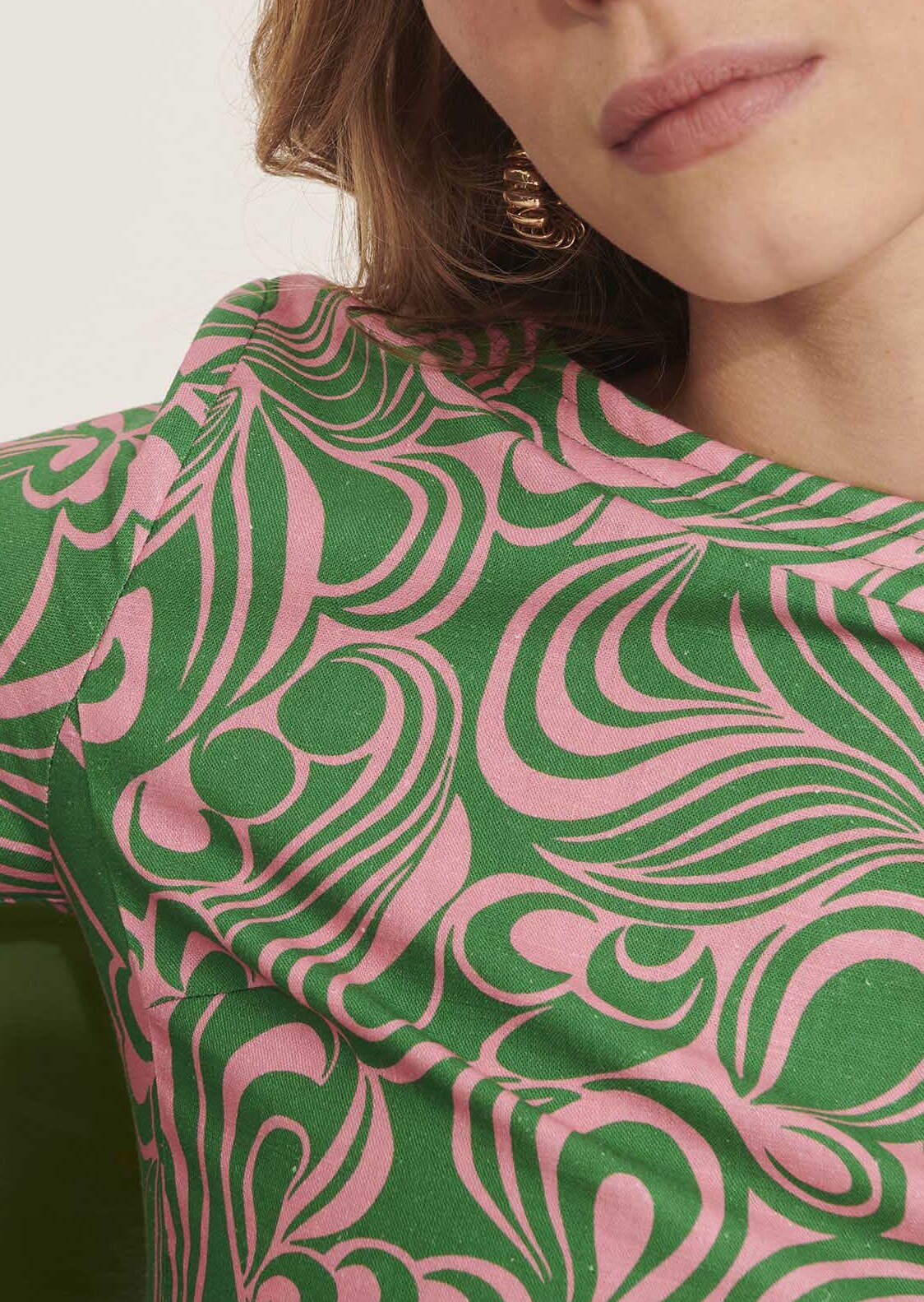 Robe Rivana rose imprimé psyche Faume - seconde main