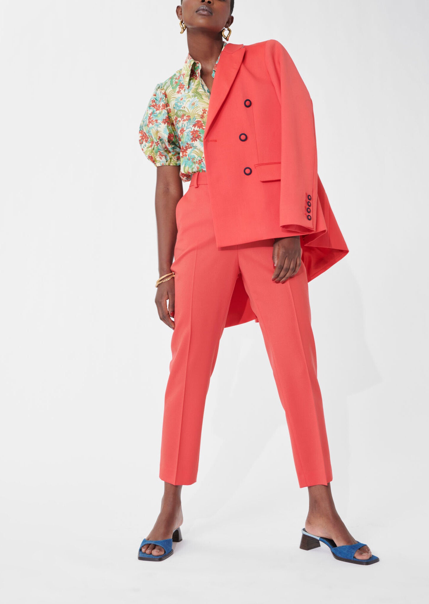 Pantalon Philippine rouge en laine froide Faume - seconde main