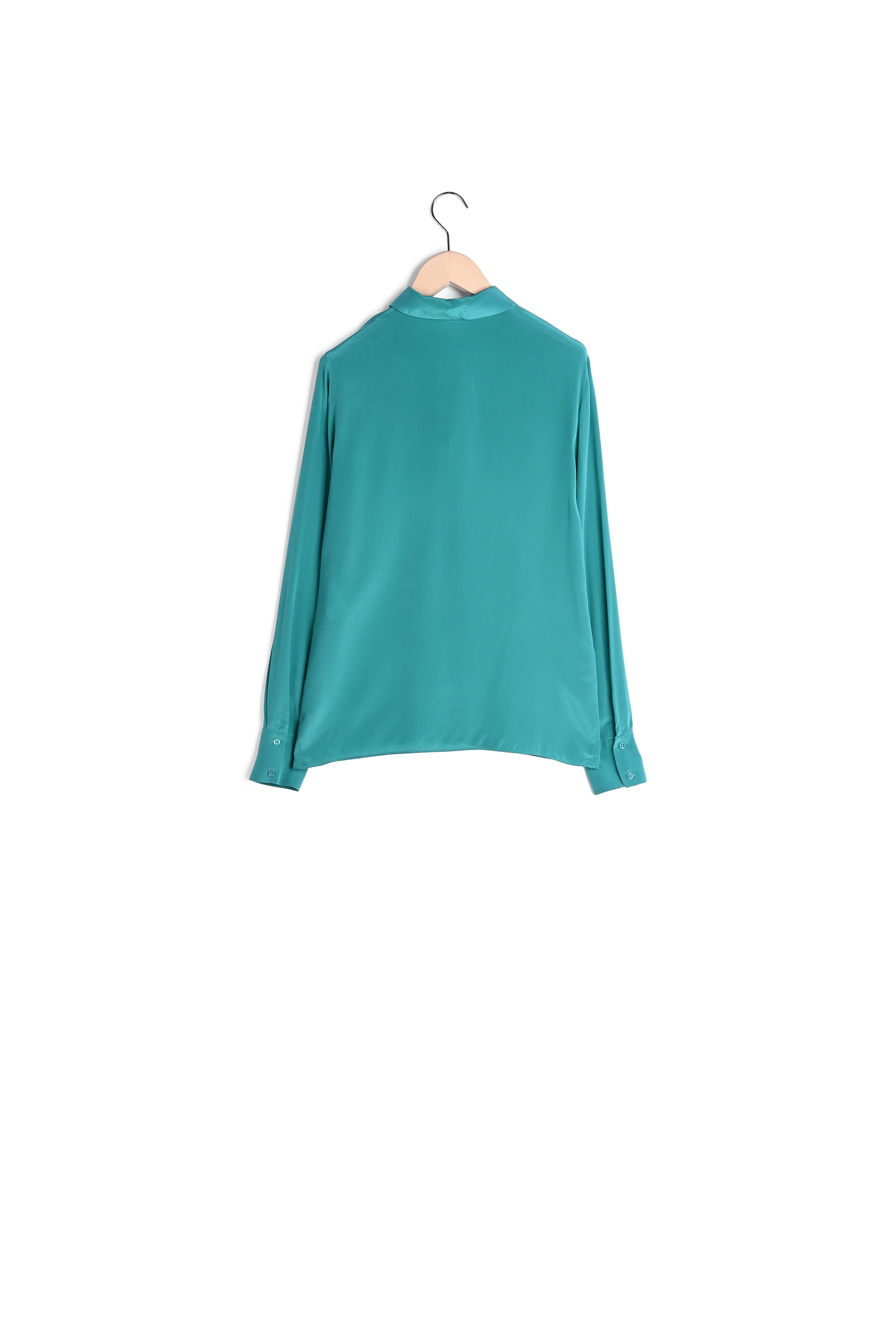 Chemise Cybile bleue en soie Faume - seconde main