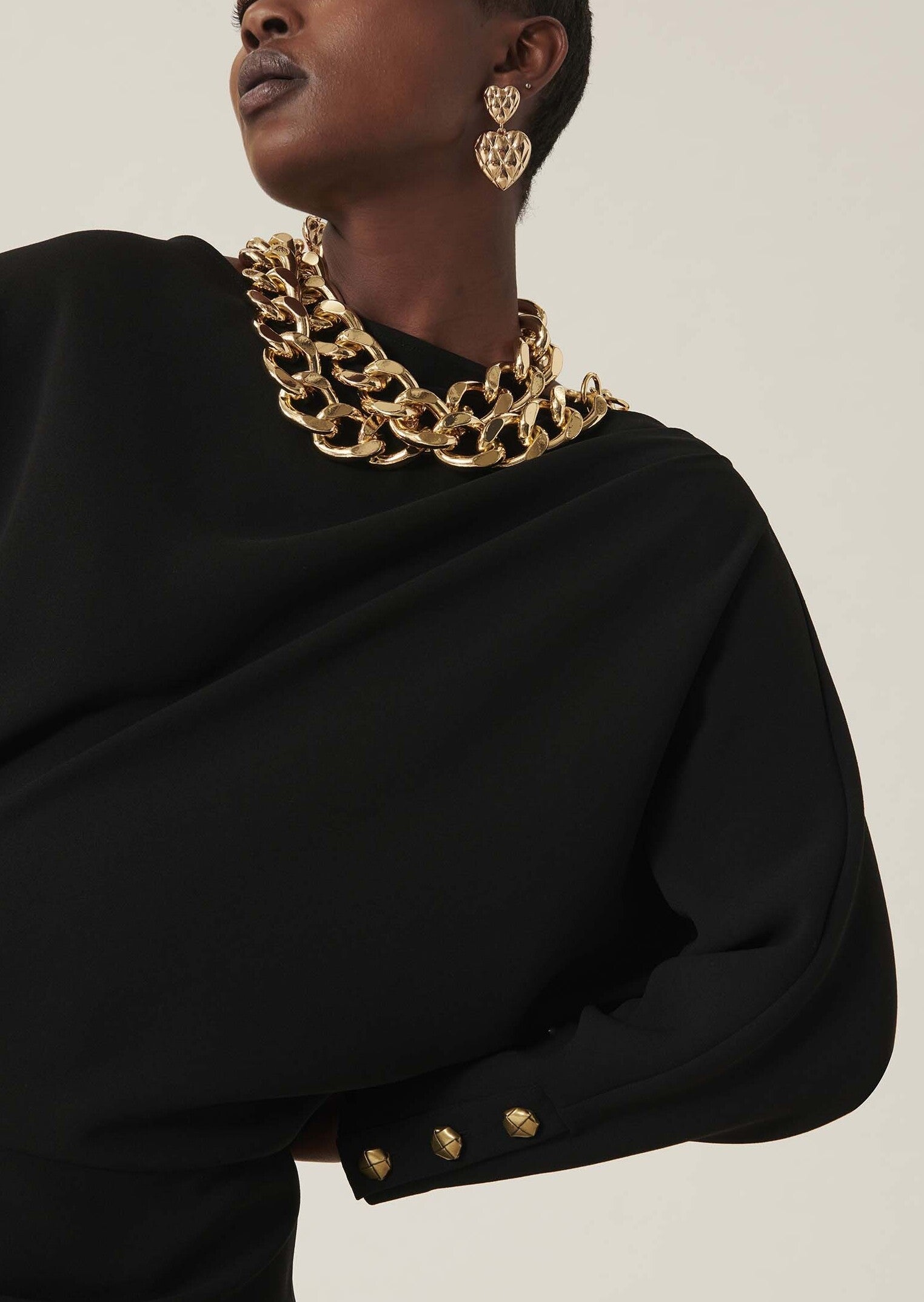 Robe Ryah noire en crêpe Faume - seconde main