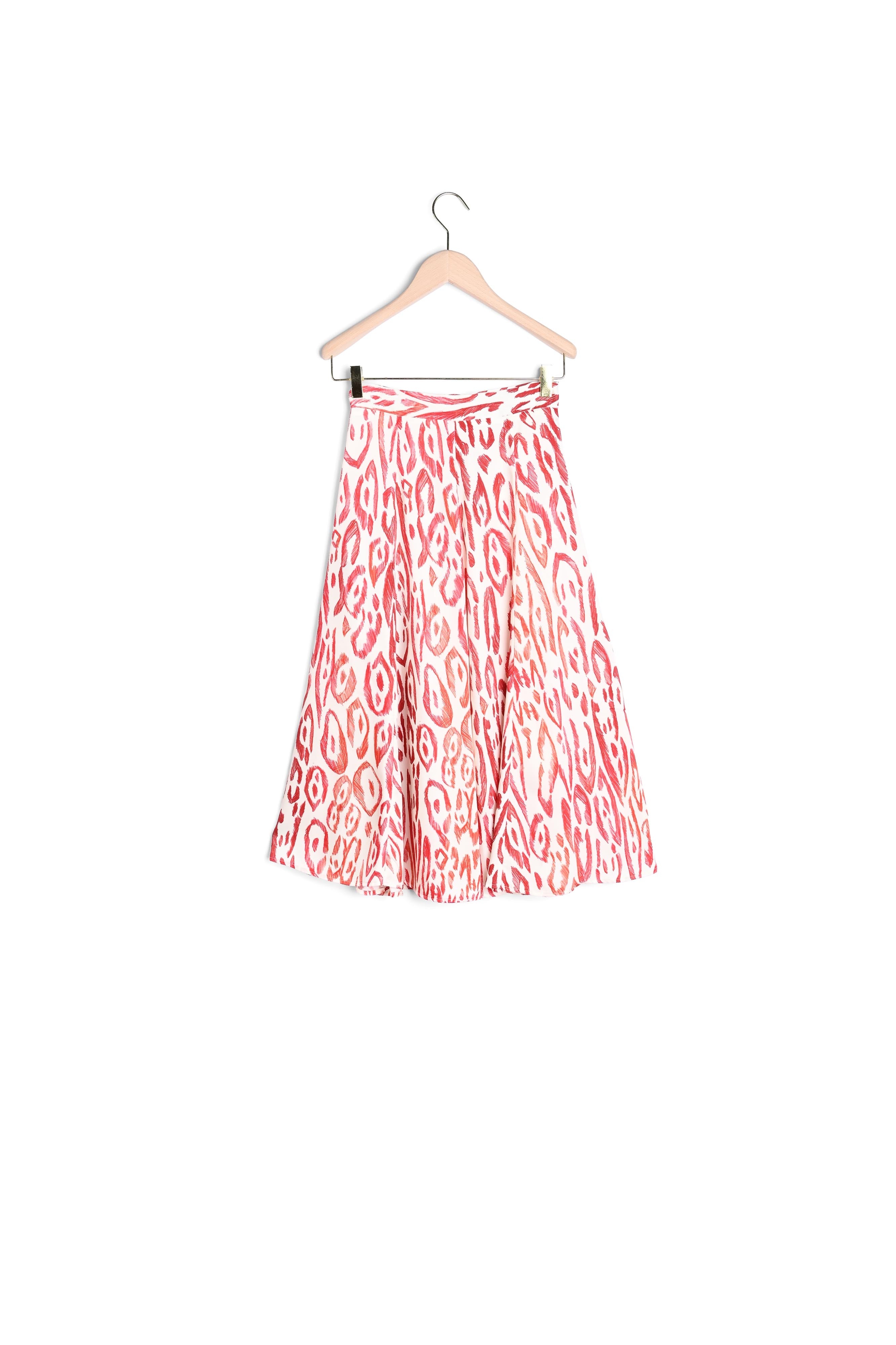 Jupe Jesta écrue imprimé graphique léopard Faume - seconde main