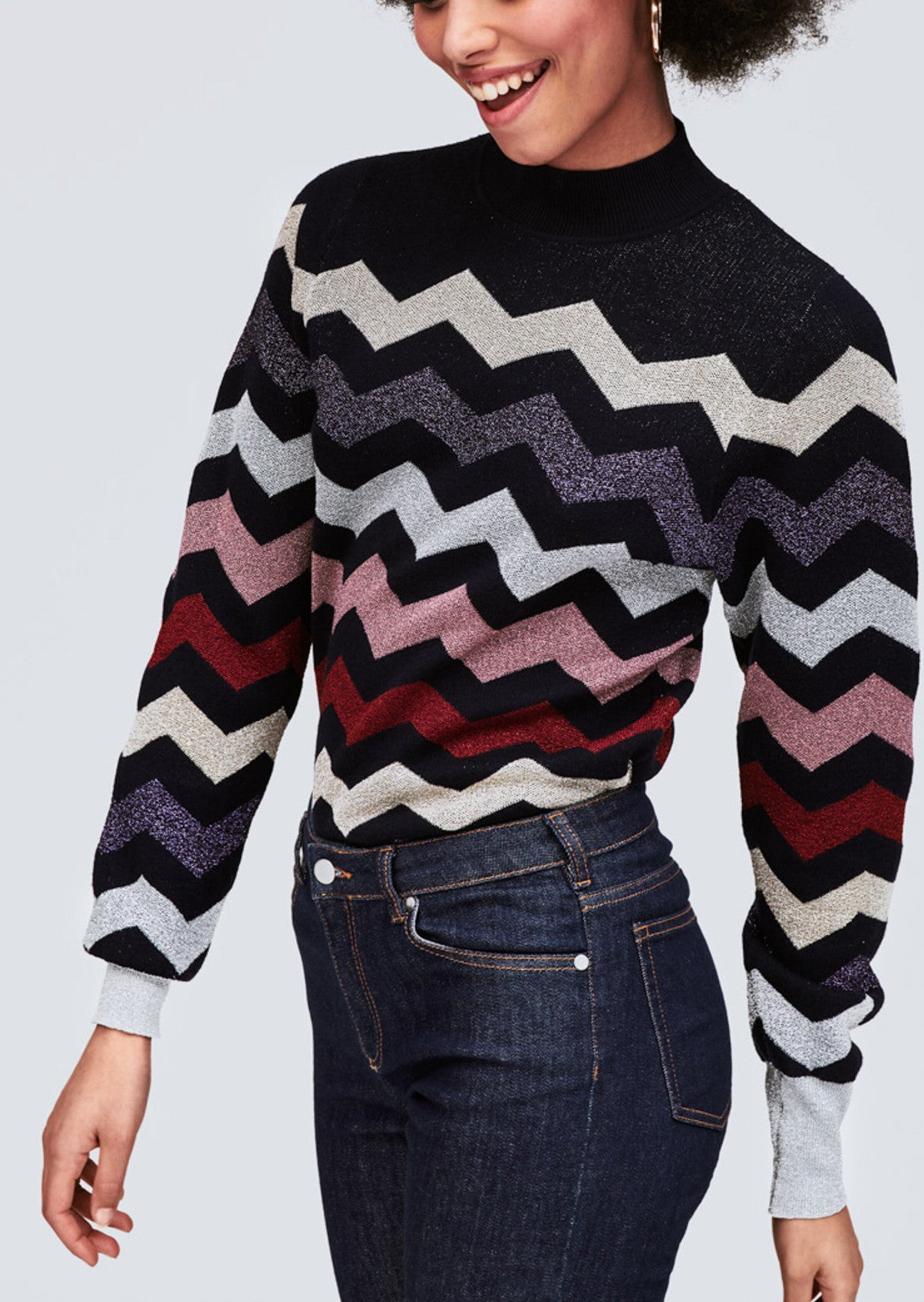 Maille bleu nuit en lurex Faume - seconde main