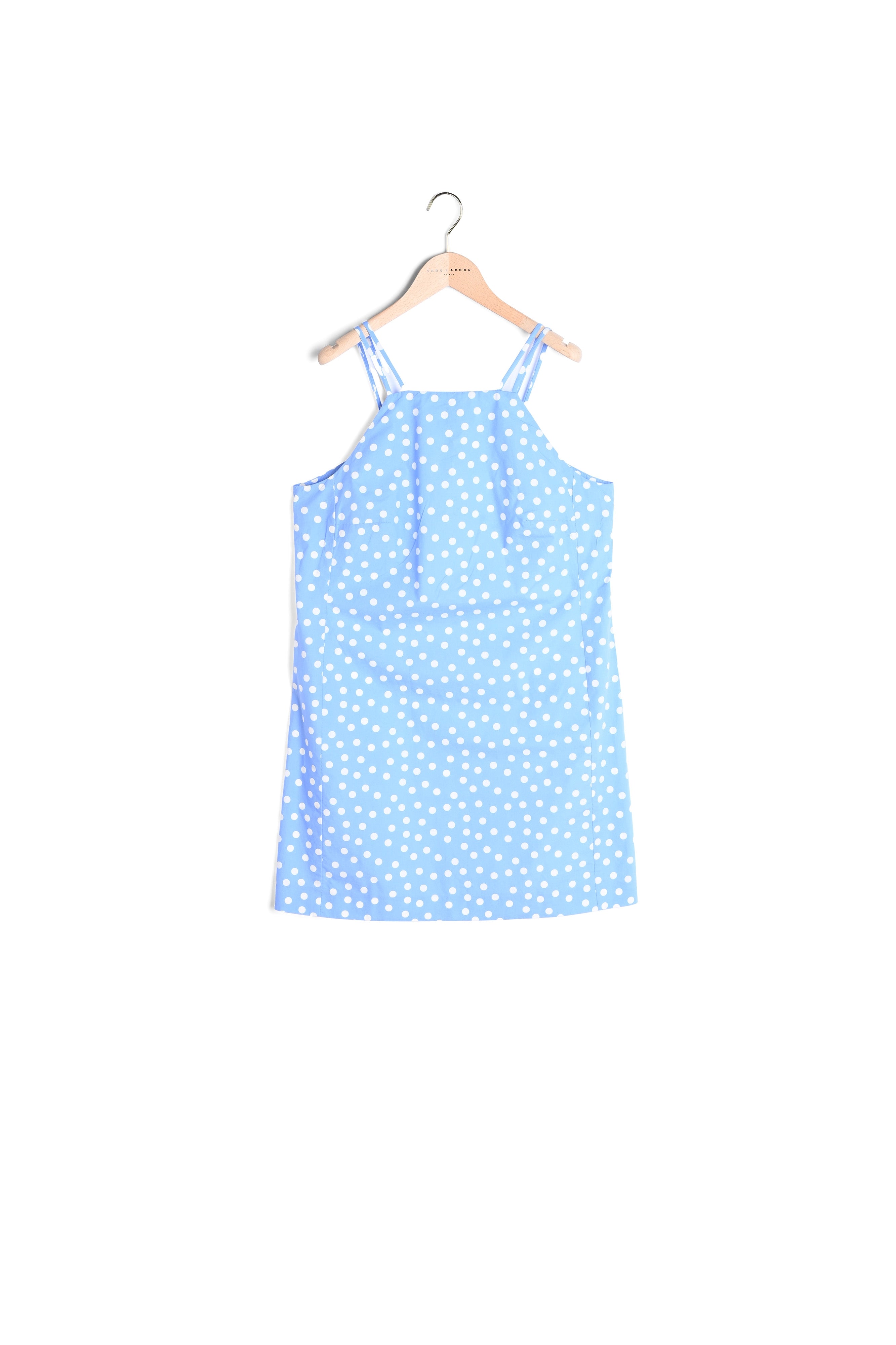 Mini robe Ryemi bleu tendre à pois en coton Faume - seconde main