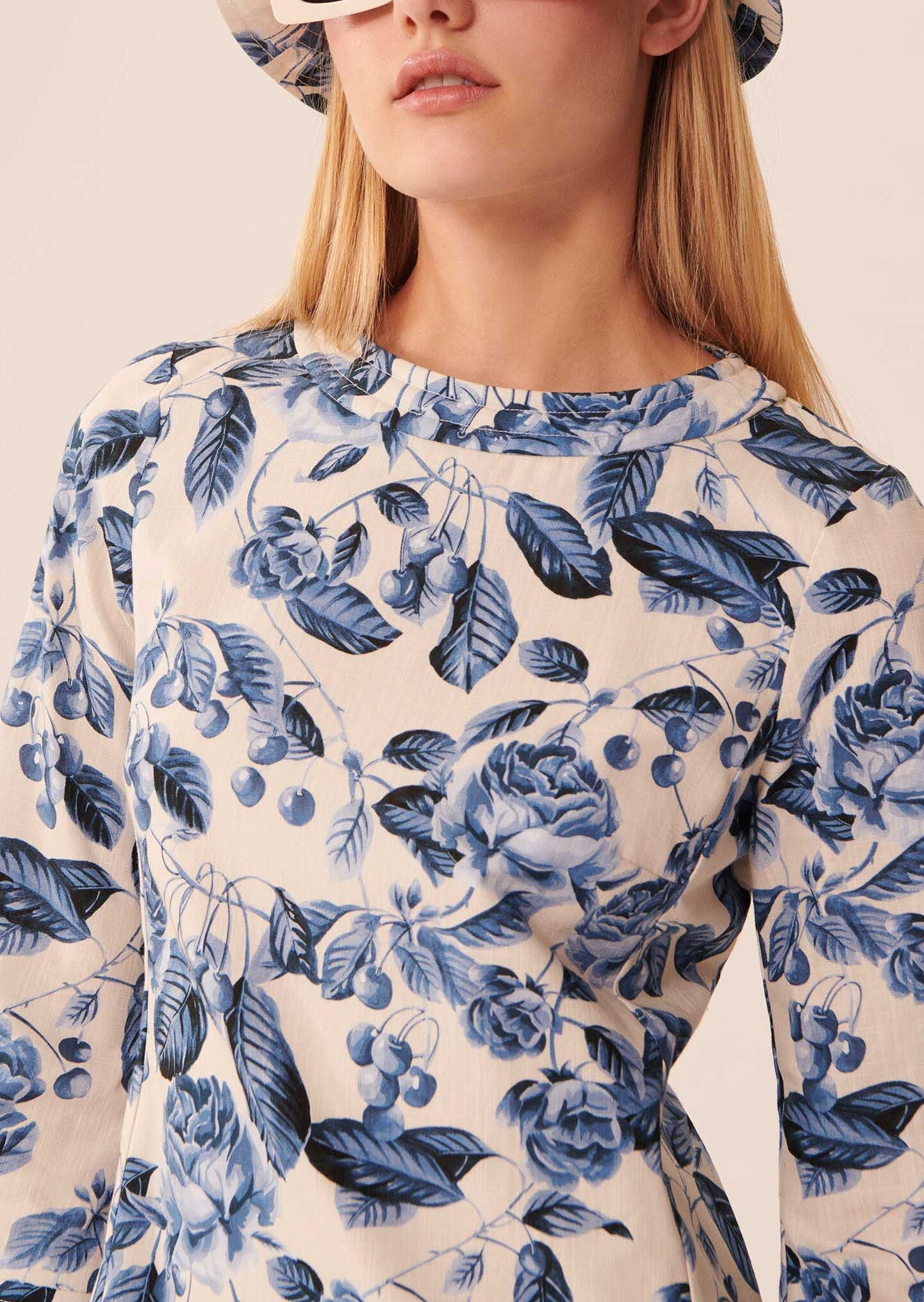 Robe Rivanna bleue imprimé à fleurs en coton Faume - seconde main