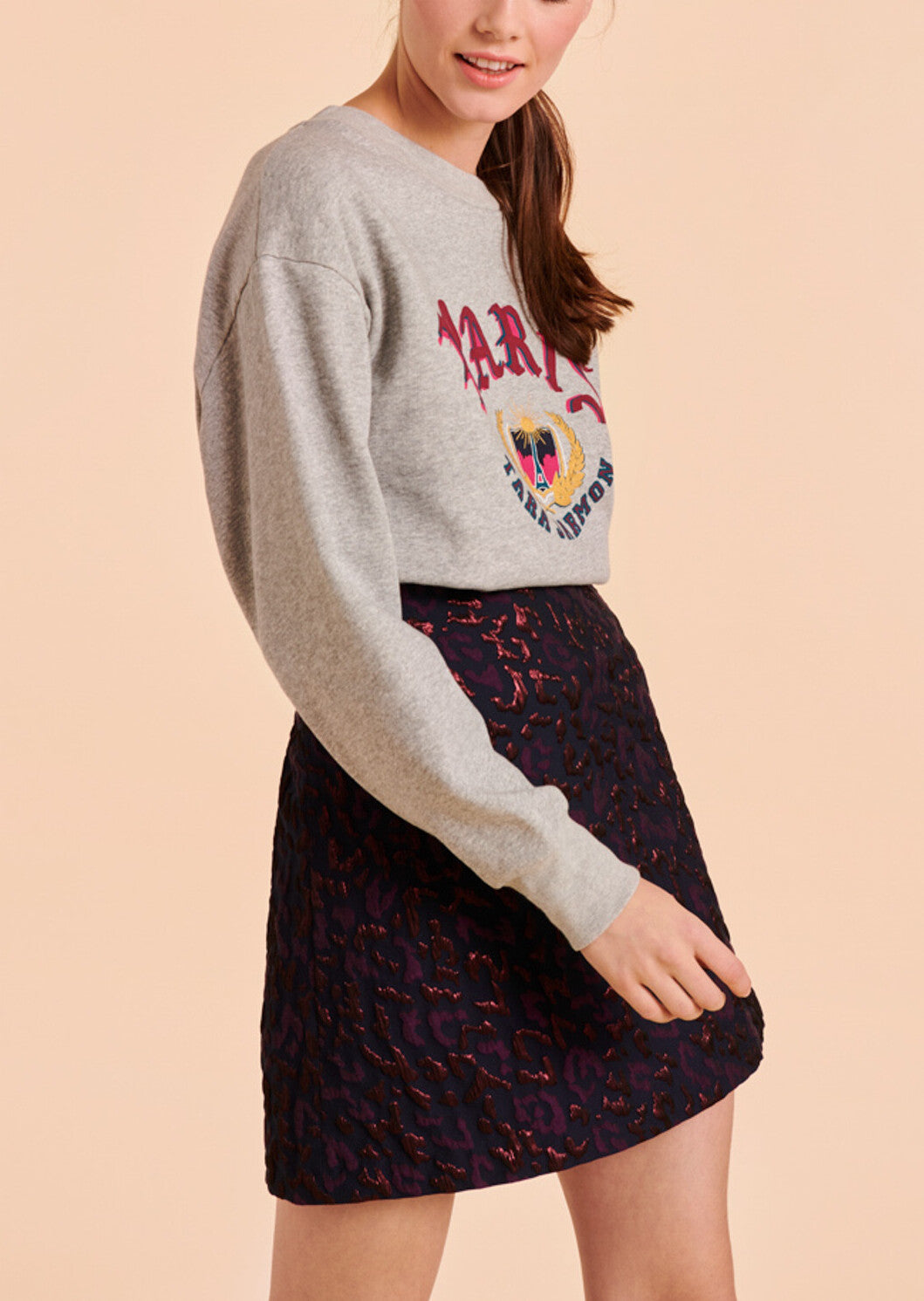 Jupe Jada en jacquard léopard Faume - seconde main