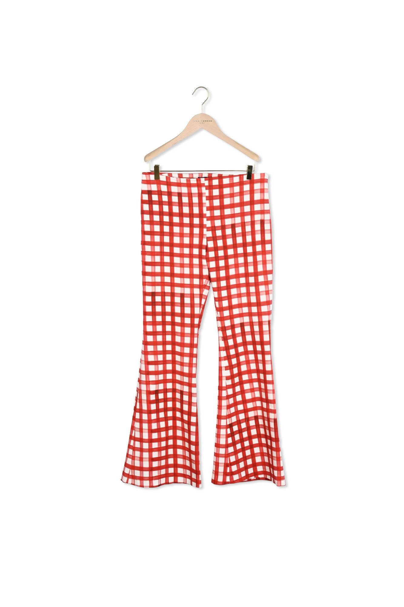 Pantalon Polska rouge en vichy Faume - seconde main