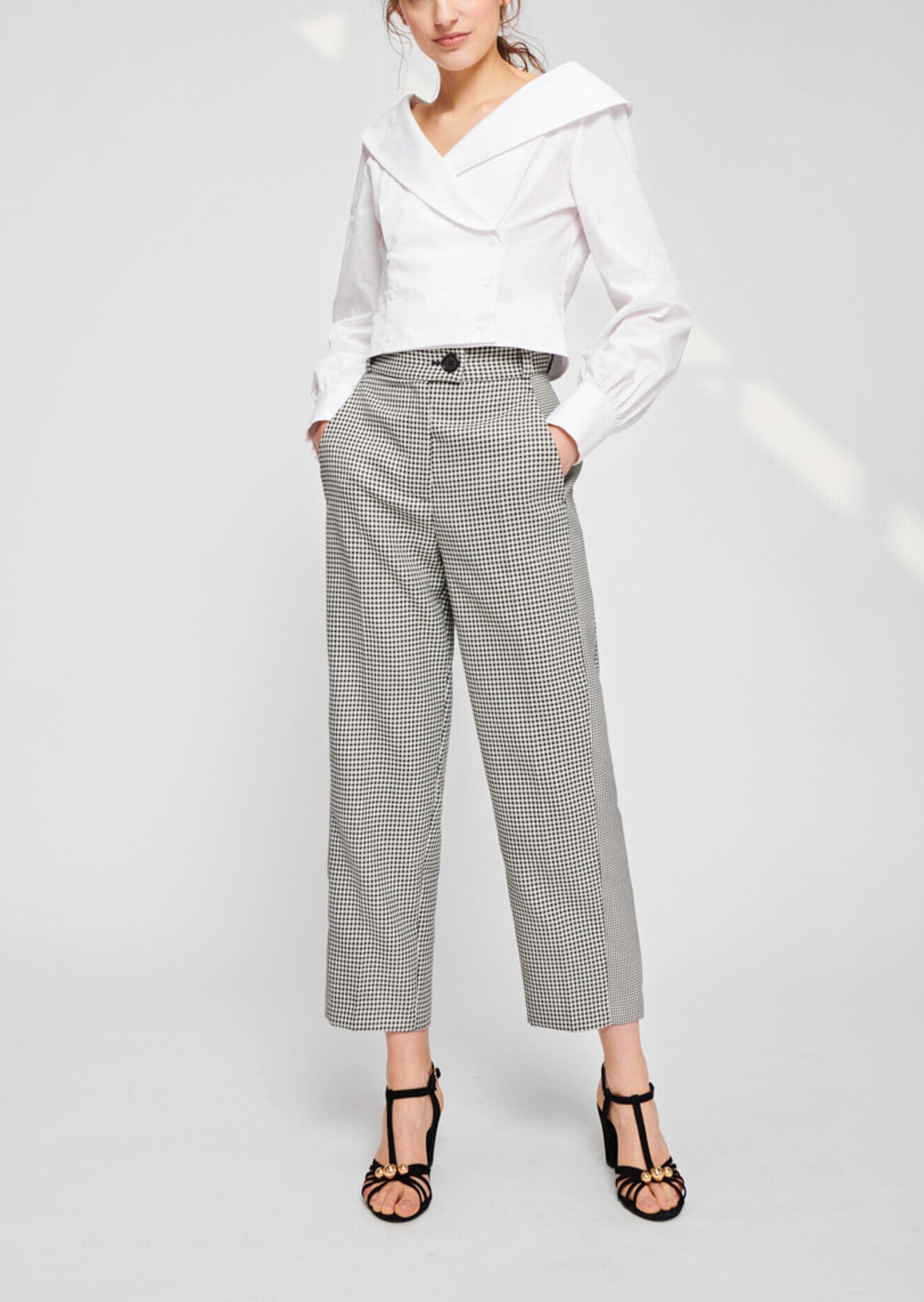 Blouse blanche en popeline Faume - seconde main