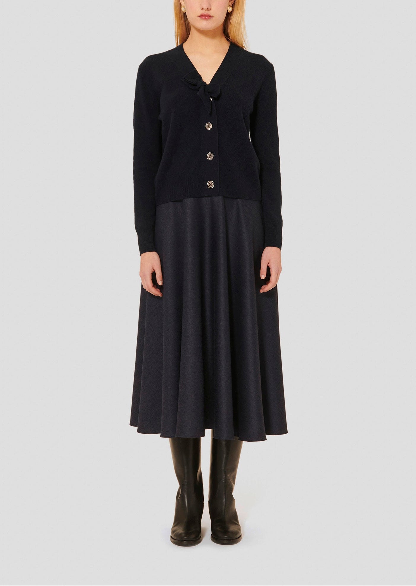 Gilet bleu nuit en laine Germain Faume - seconde main