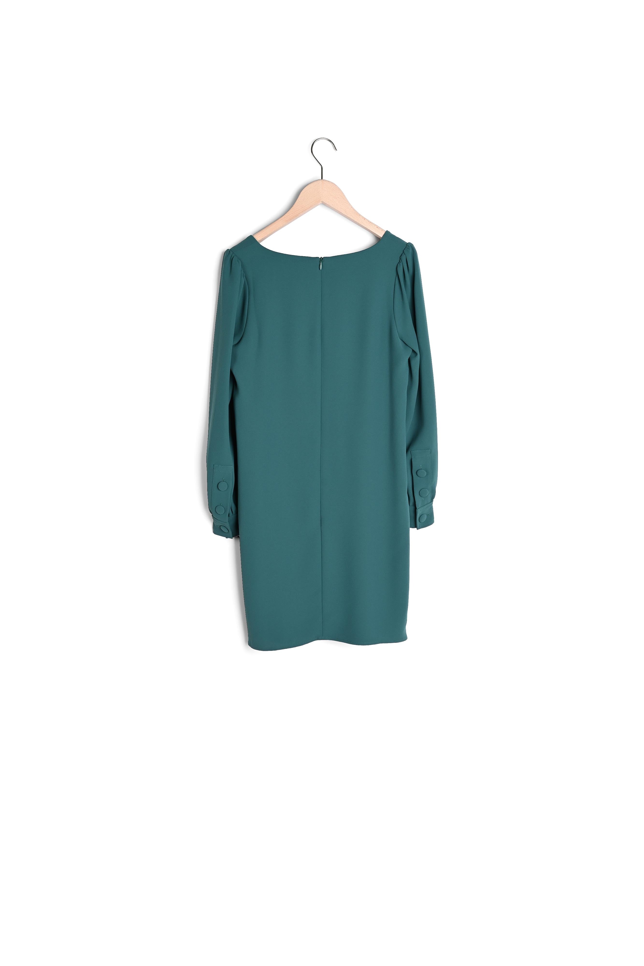 Robe Robina vert en crêpe Faume - seconde main