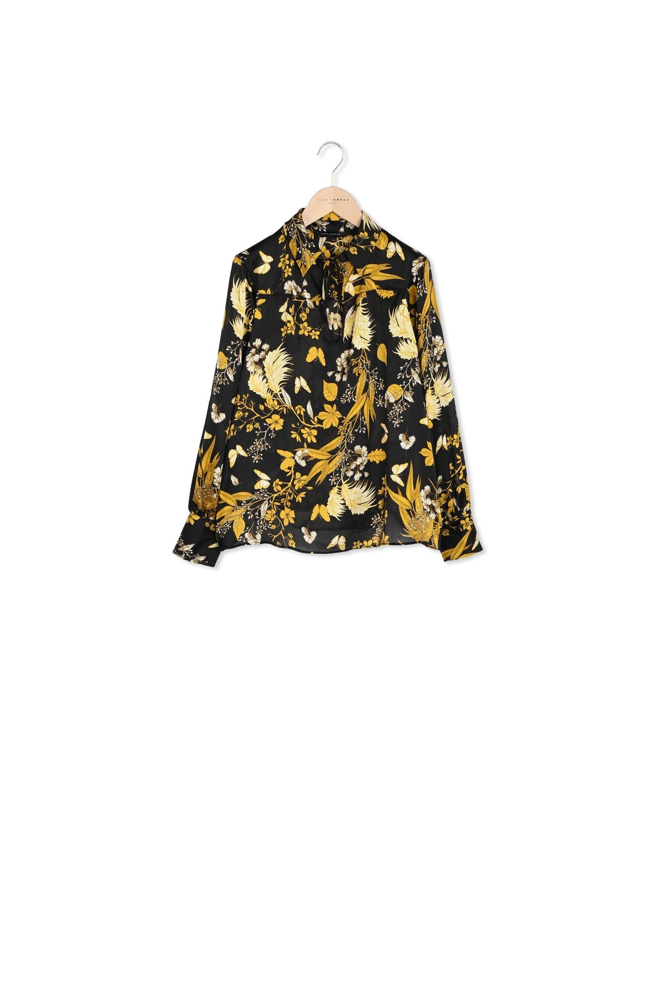 Blouse Tierra noire imprimé papillon de nuit Faume - seconde main