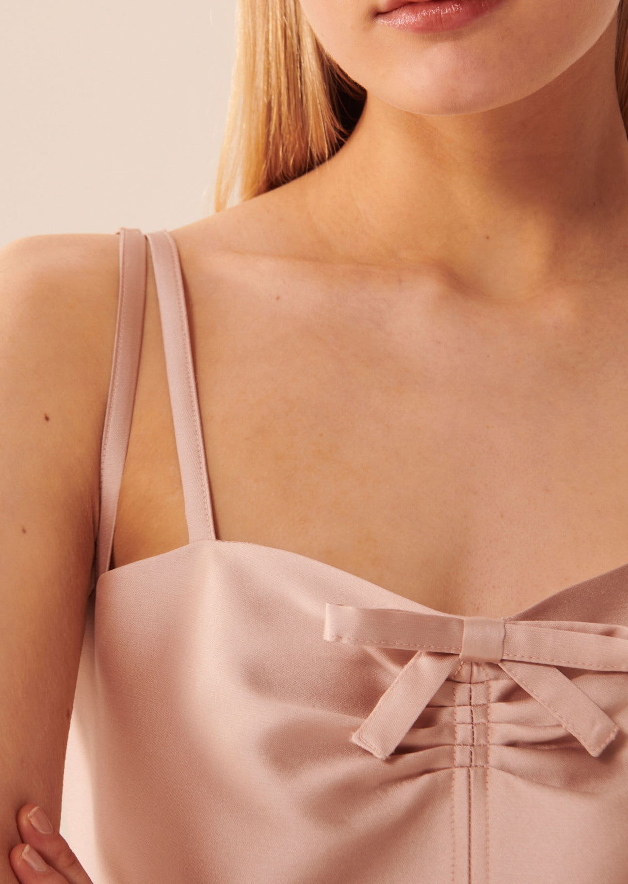 Robe Rosabel nude en satin Faume - seconde main